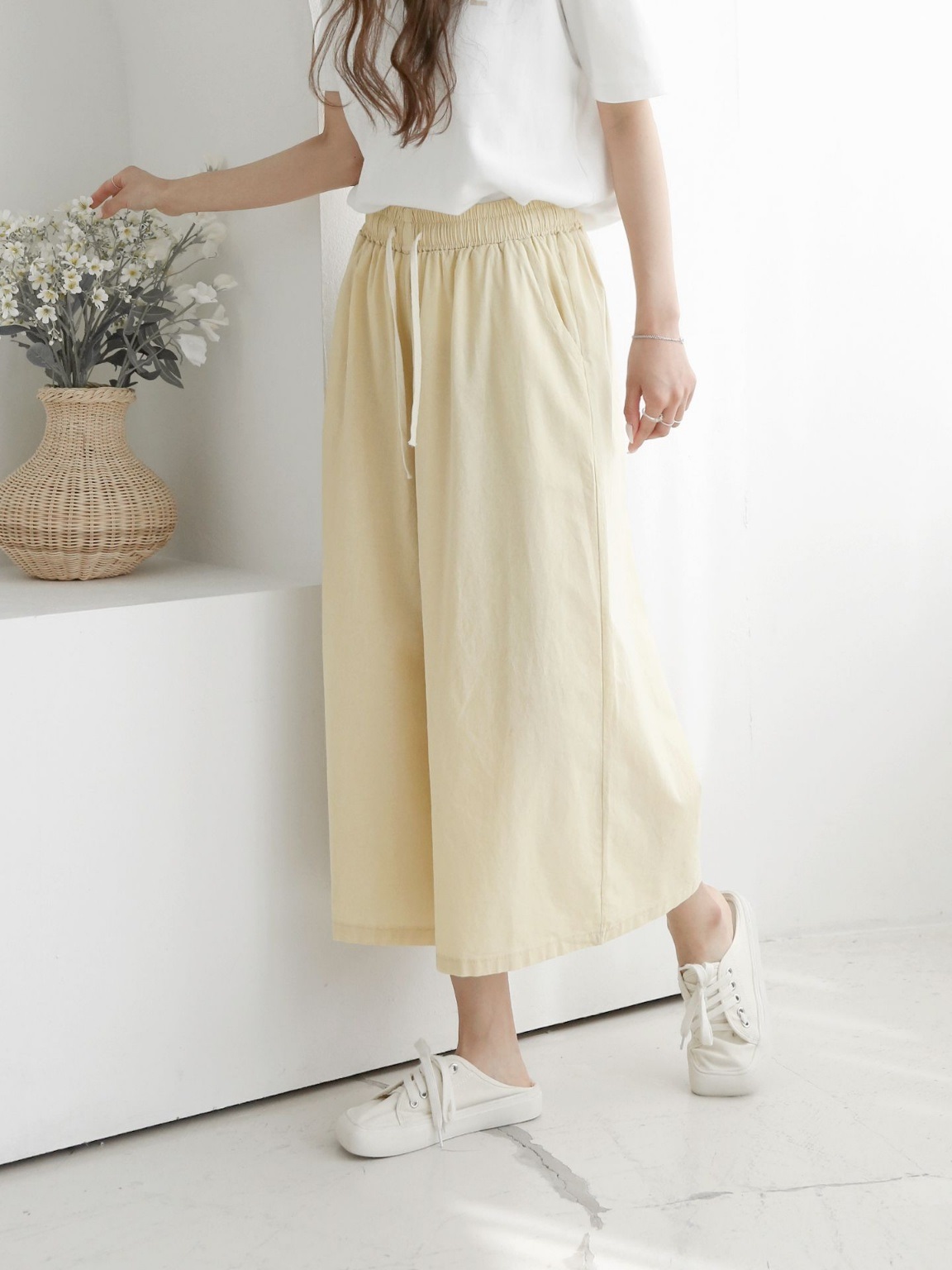 ウエストゴムワイド七分丈パンツ | 詳細画像11