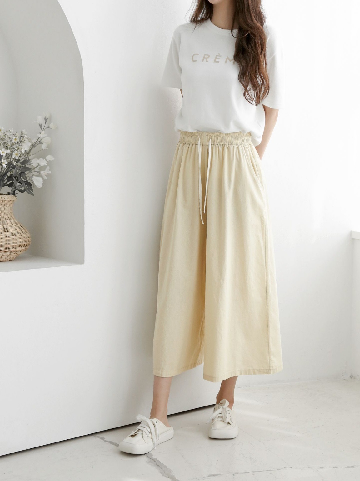 ウエストゴムワイド七分丈パンツ | 詳細画像18