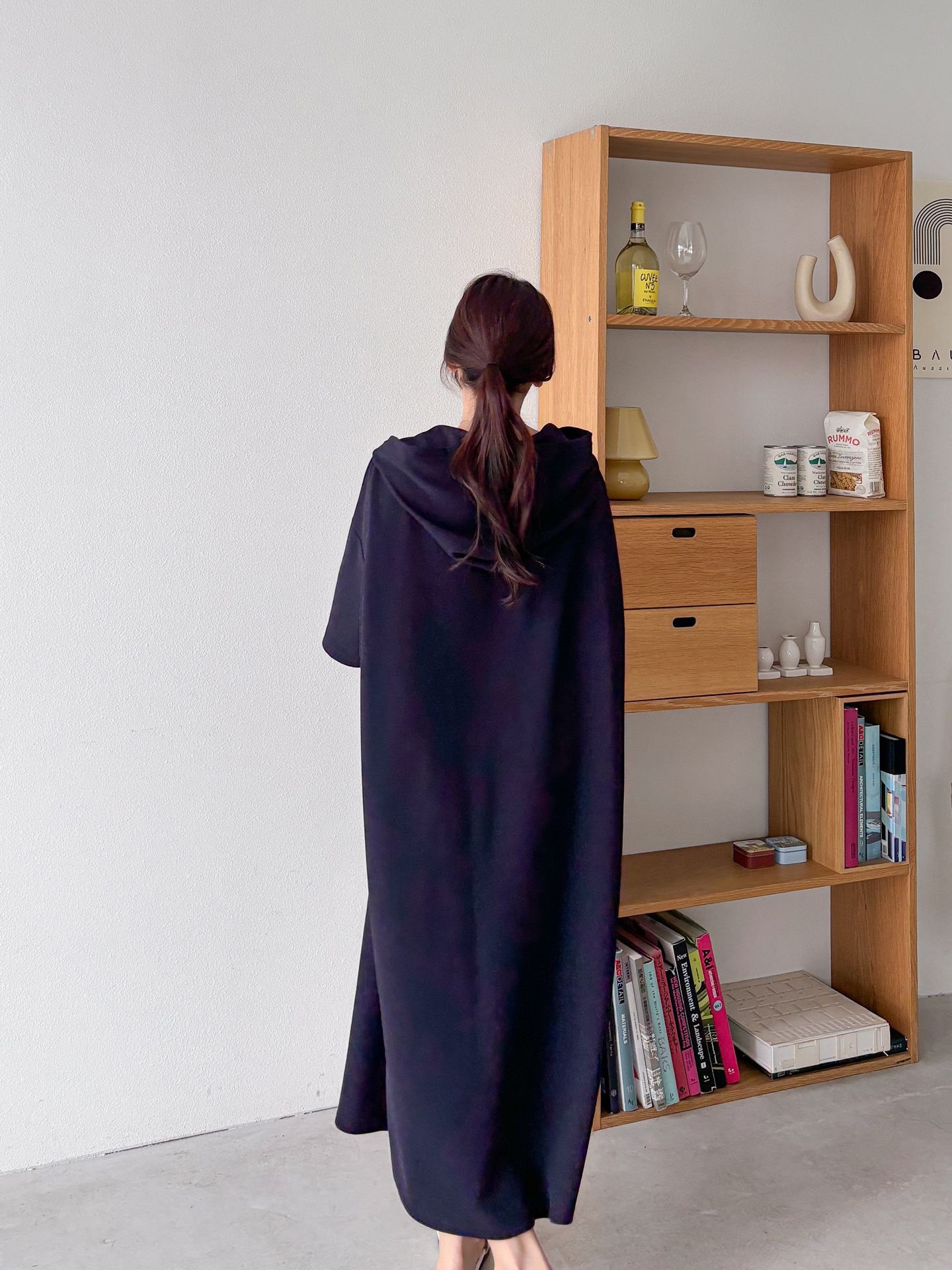 ジップアップフードロング長袖ワンピース | 詳細画像11