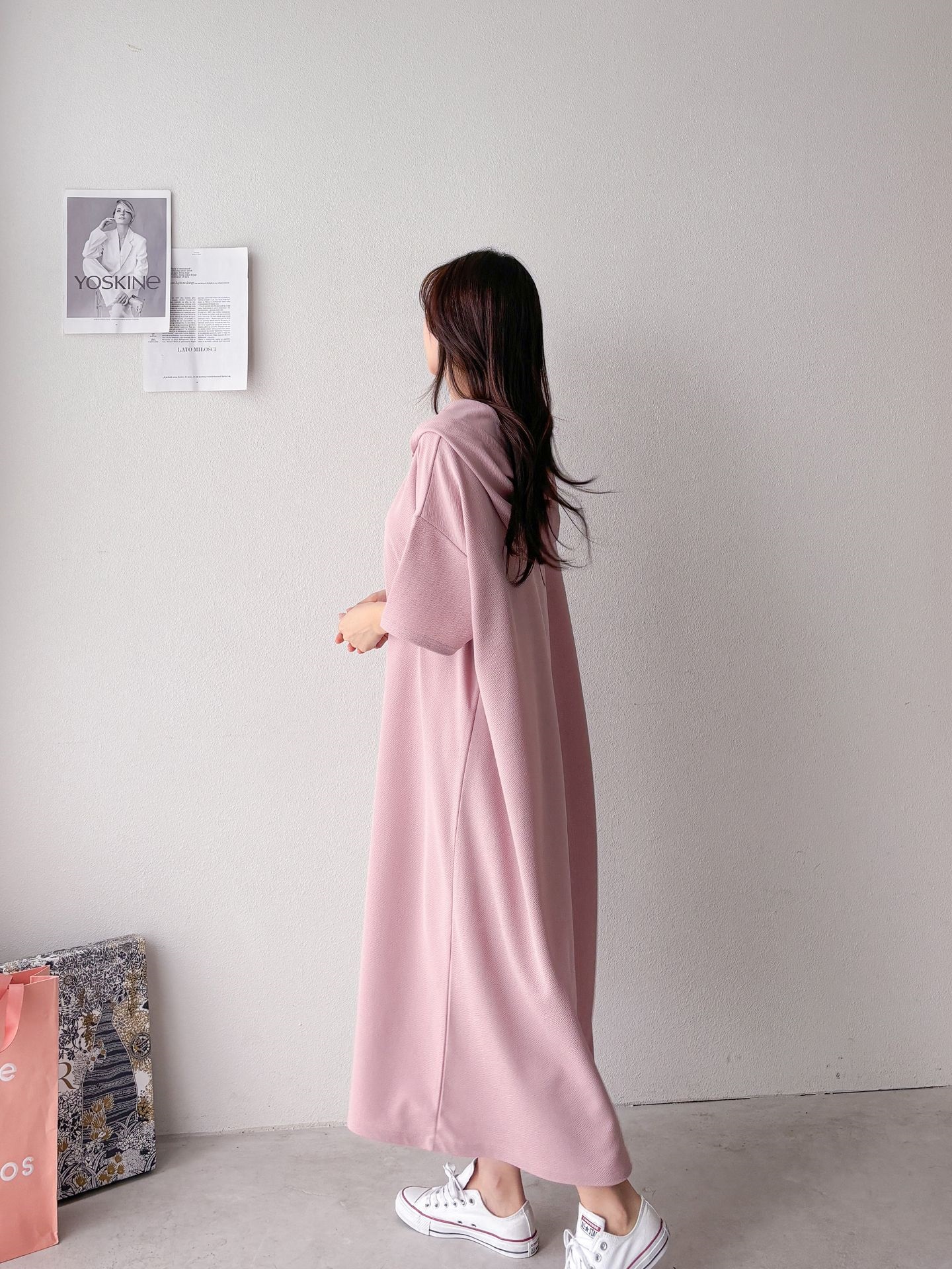 ジップアップフードロング長袖ワンピース | 詳細画像22