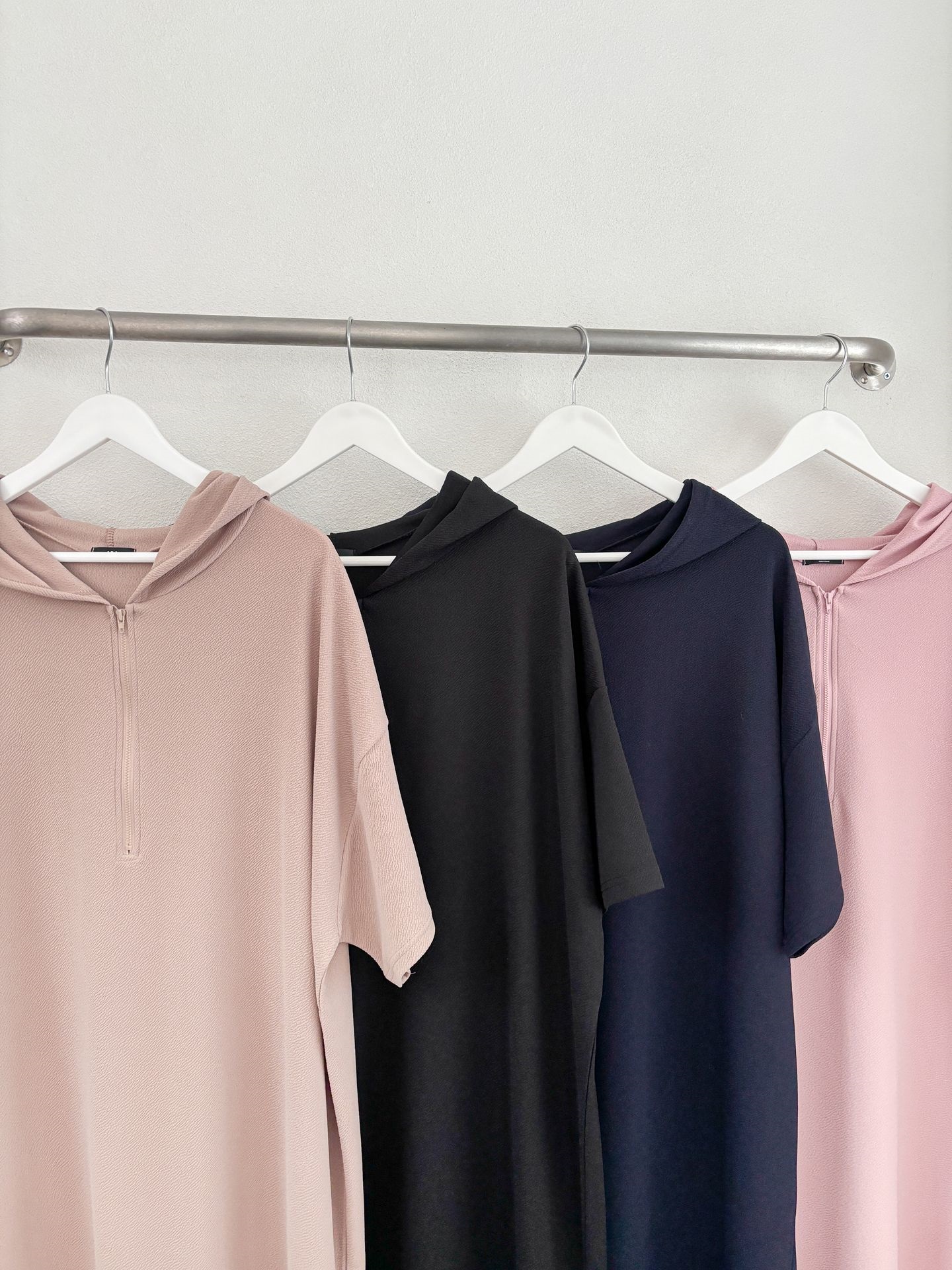 ジップアップフードロング長袖ワンピース | 詳細画像37