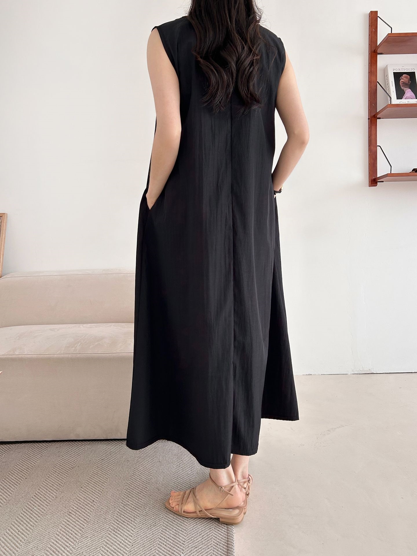 フードロング半袖ワンピース | 詳細画像5