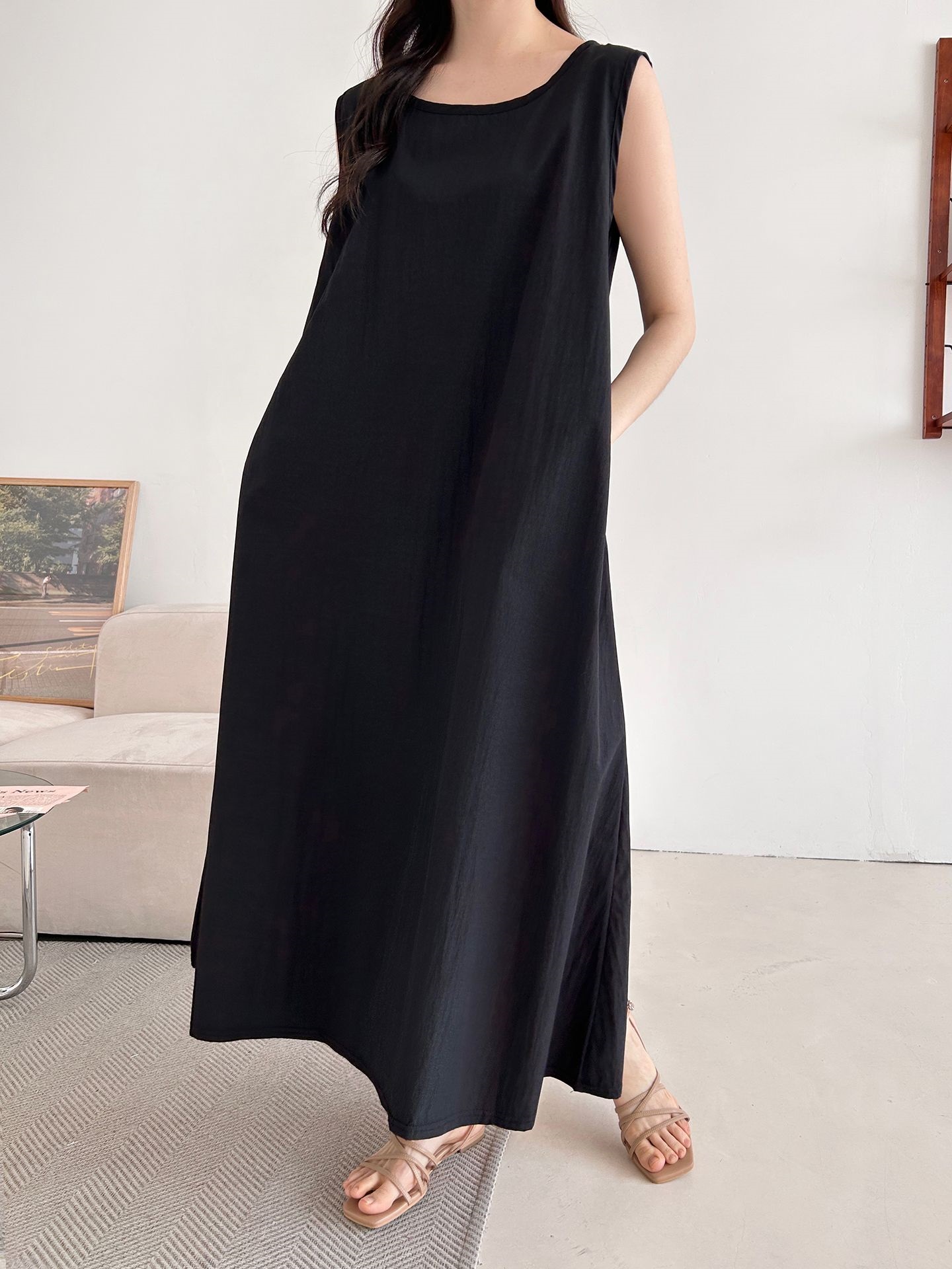 フードロング半袖ワンピース | 詳細画像4