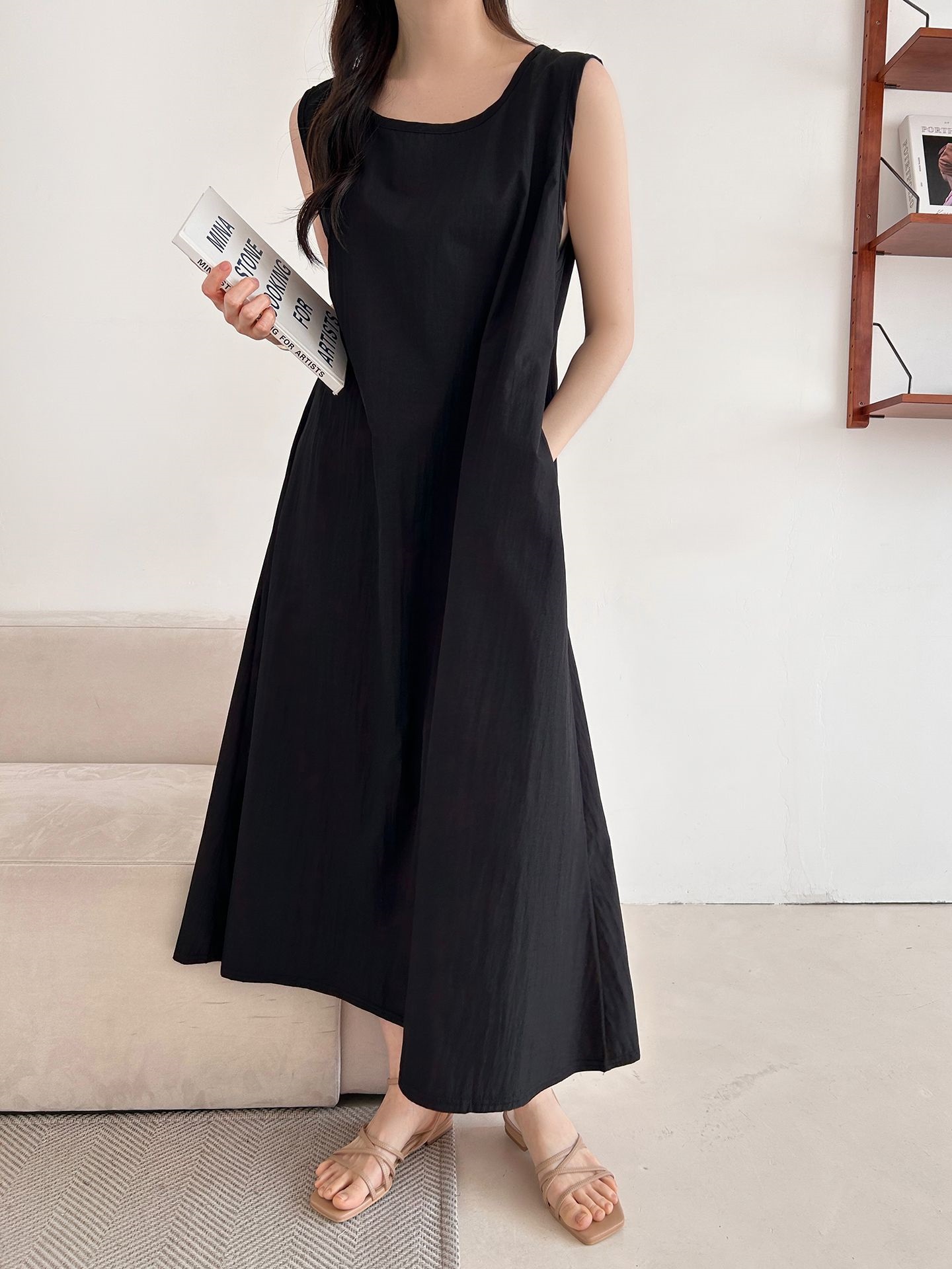 フードロング半袖ワンピース | 詳細画像3