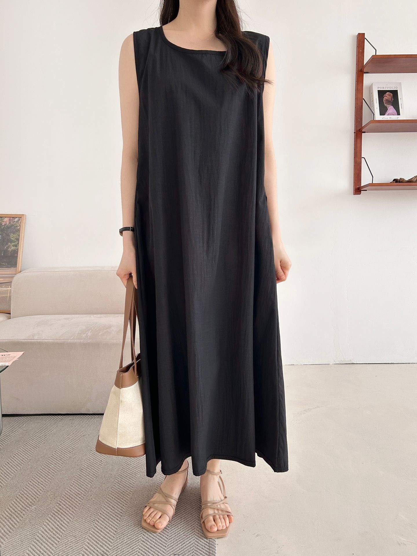 フードロング半袖ワンピース | 詳細画像6