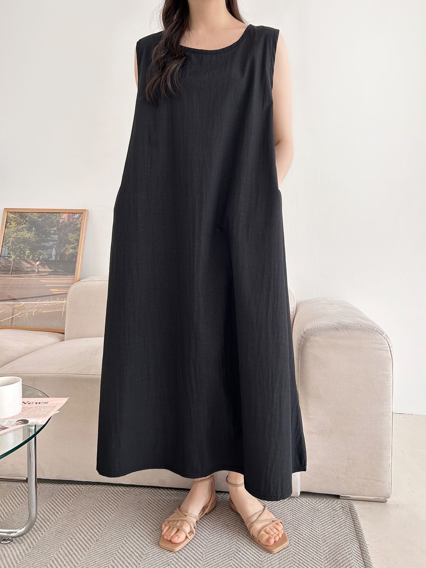 フードロング半袖ワンピース | 詳細画像7