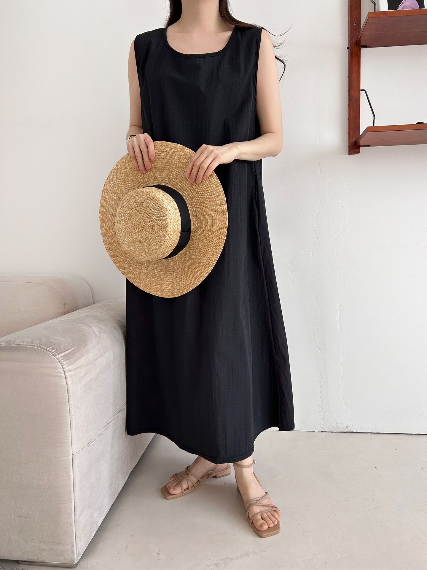 フードロング半袖ワンピース | 詳細画像9