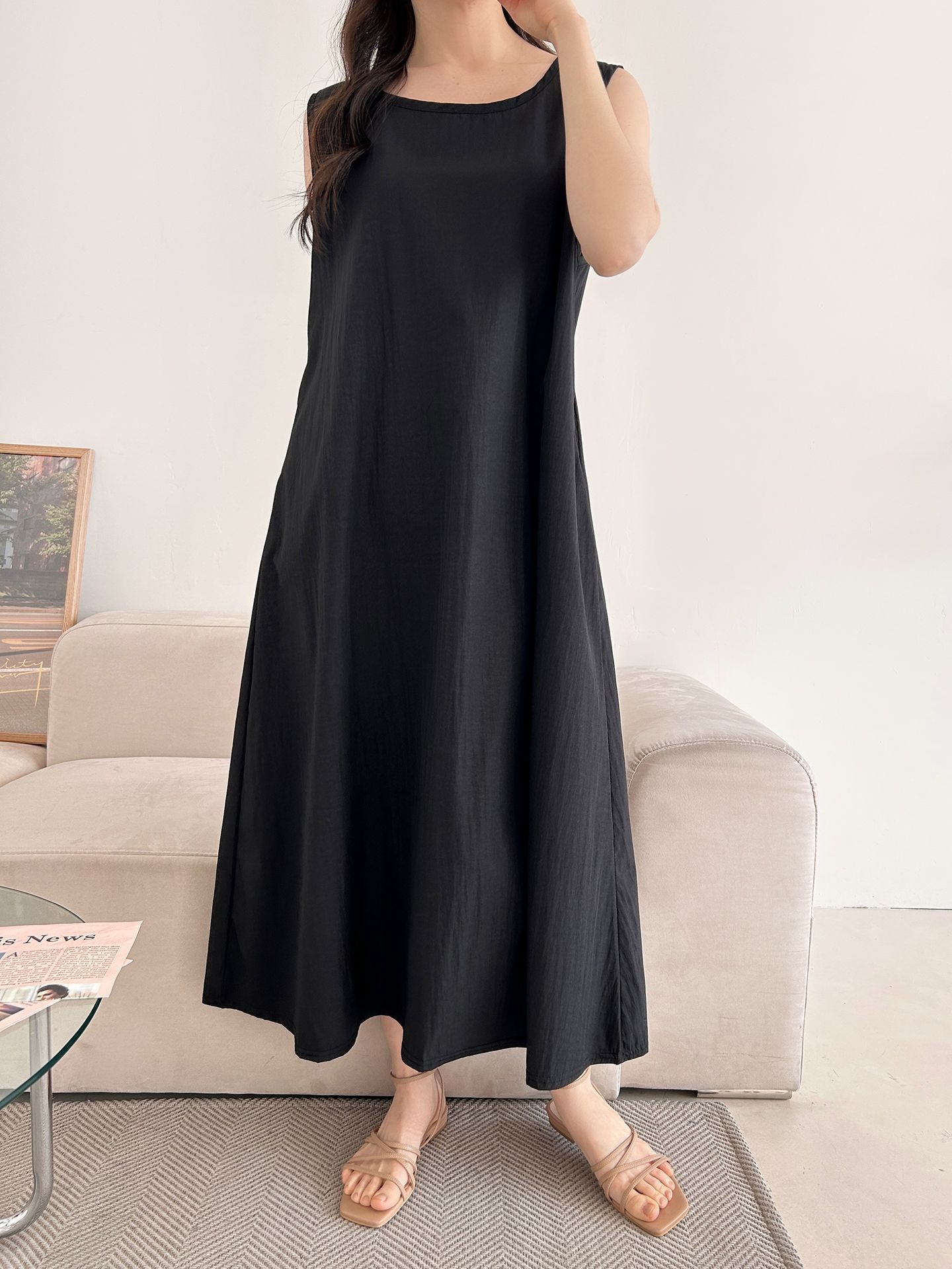 フードロング半袖ワンピース | 詳細画像10