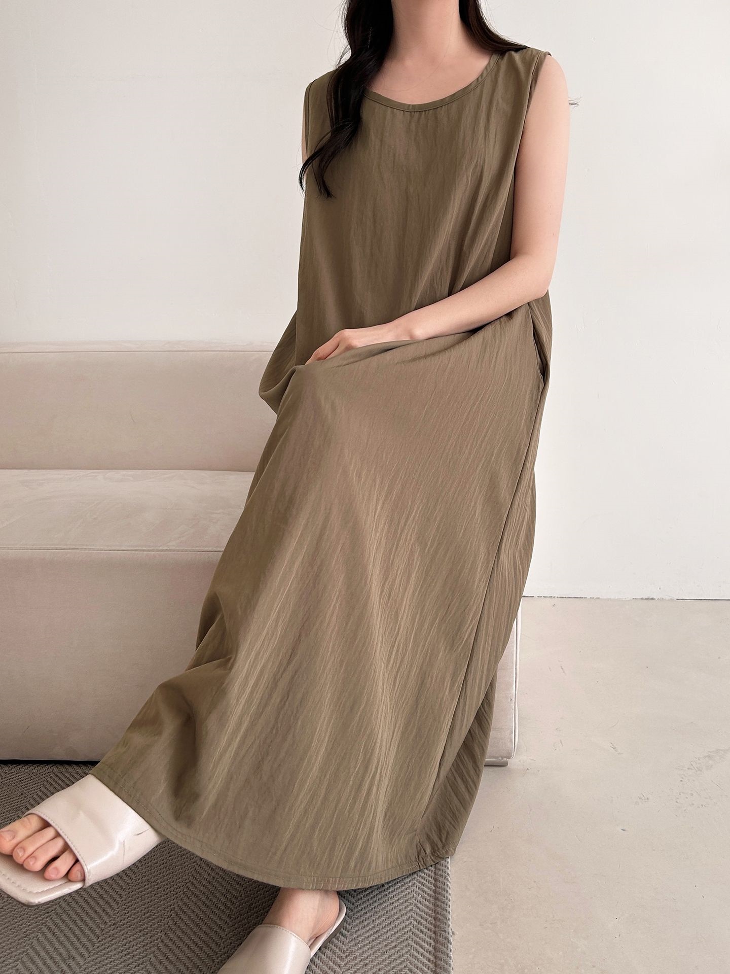 フードロング半袖ワンピース | 詳細画像23