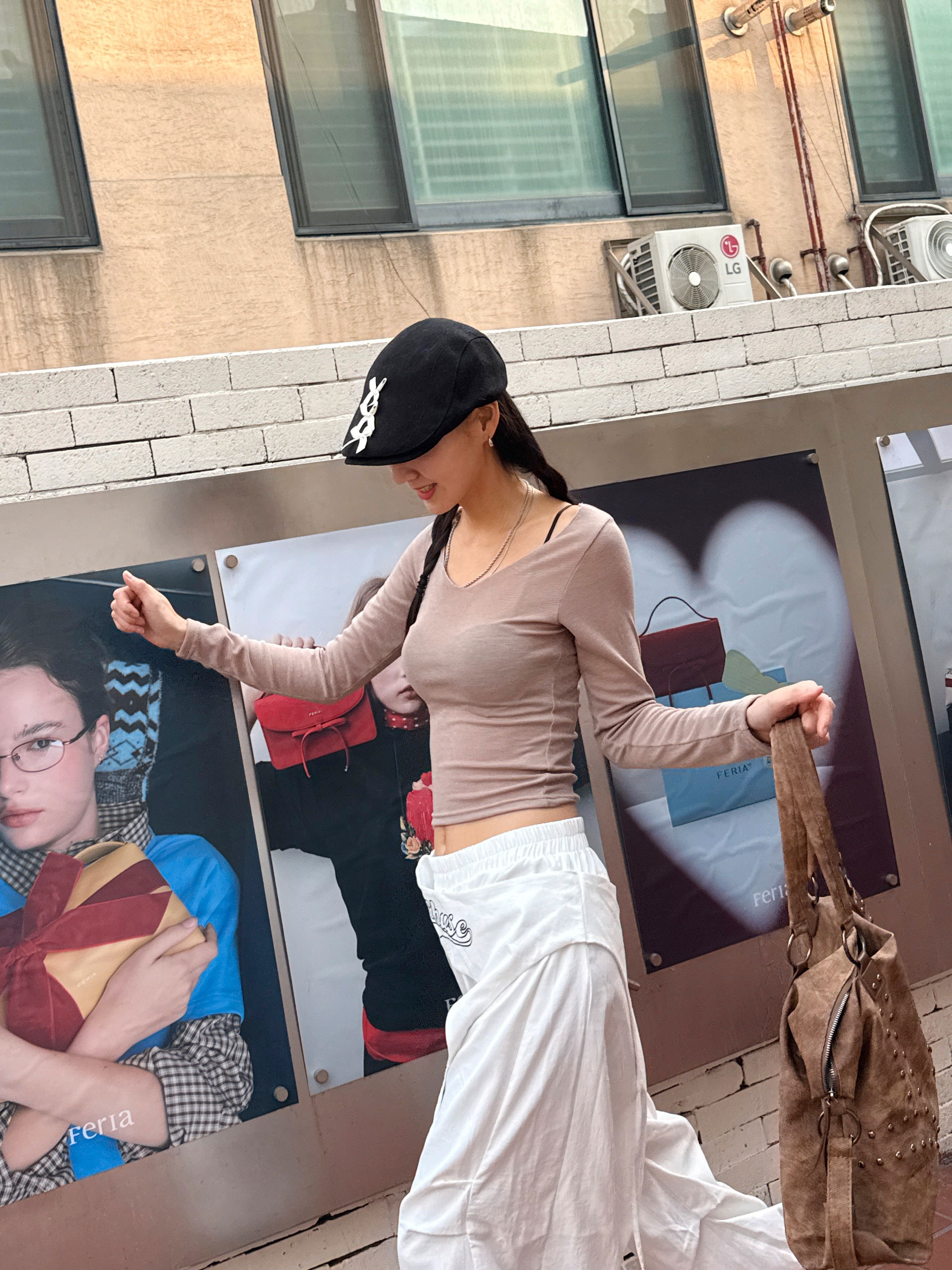 Uネックベーシックスリム長袖Tシャツ | 詳細画像8