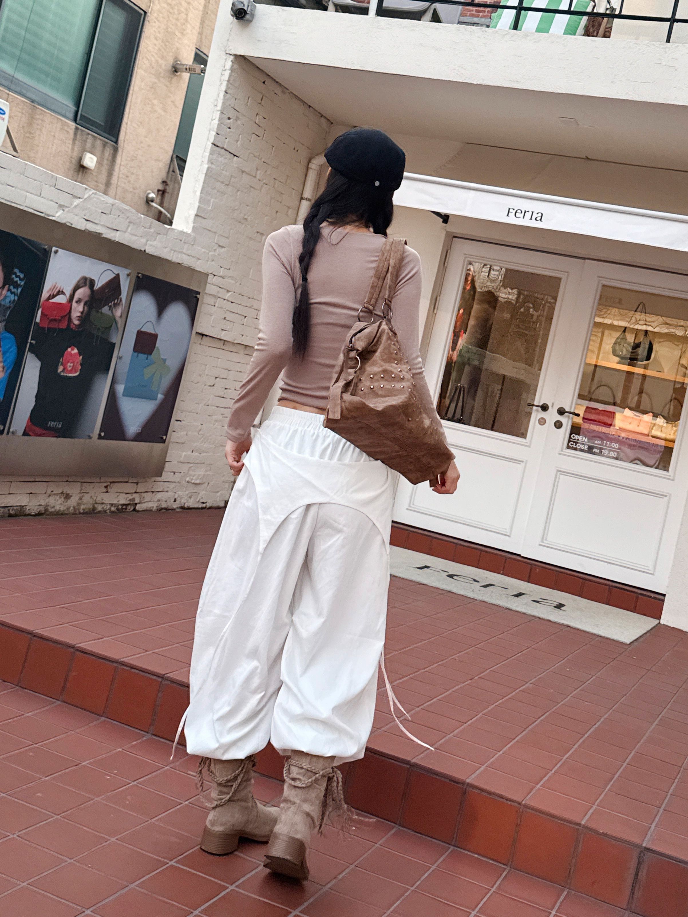 Uネックベーシックスリム長袖Tシャツ | 詳細画像10