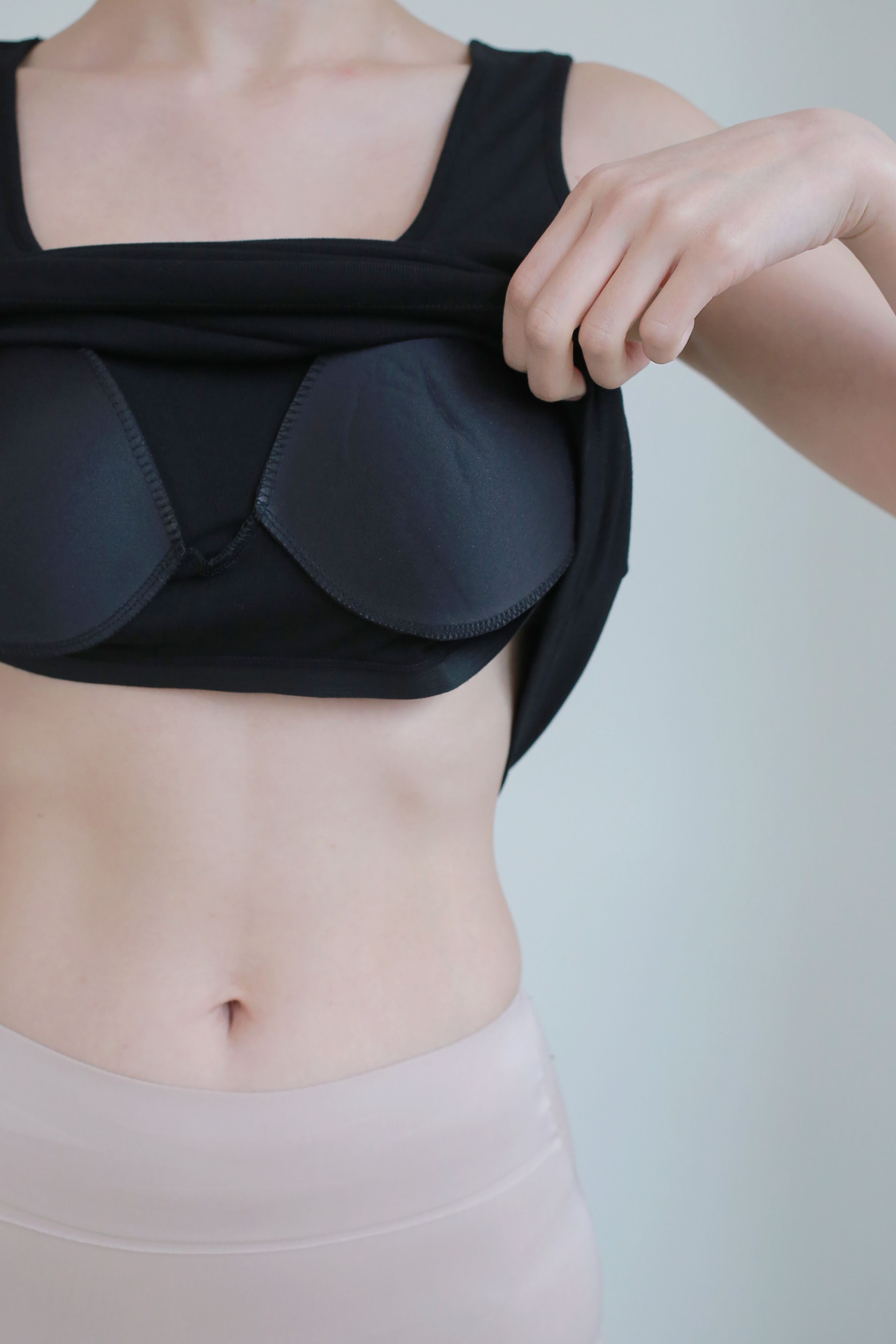 コットンラウンドネックベーシックスリムキャミソールカップ付 | 詳細画像12