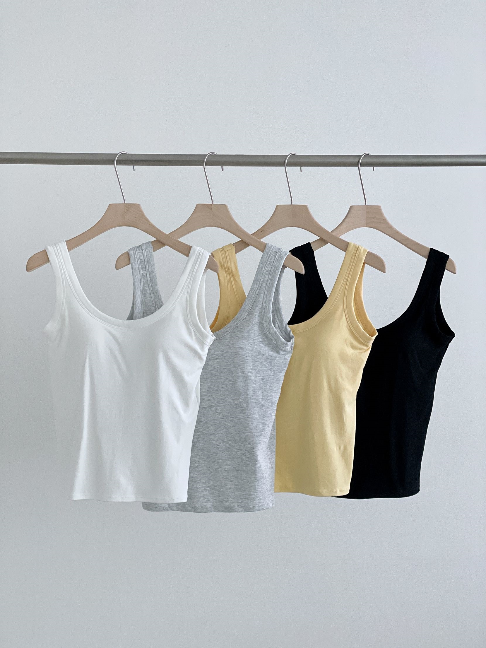 ストレッチラウンドネックベーシックスリムカップ付 | 詳細画像2