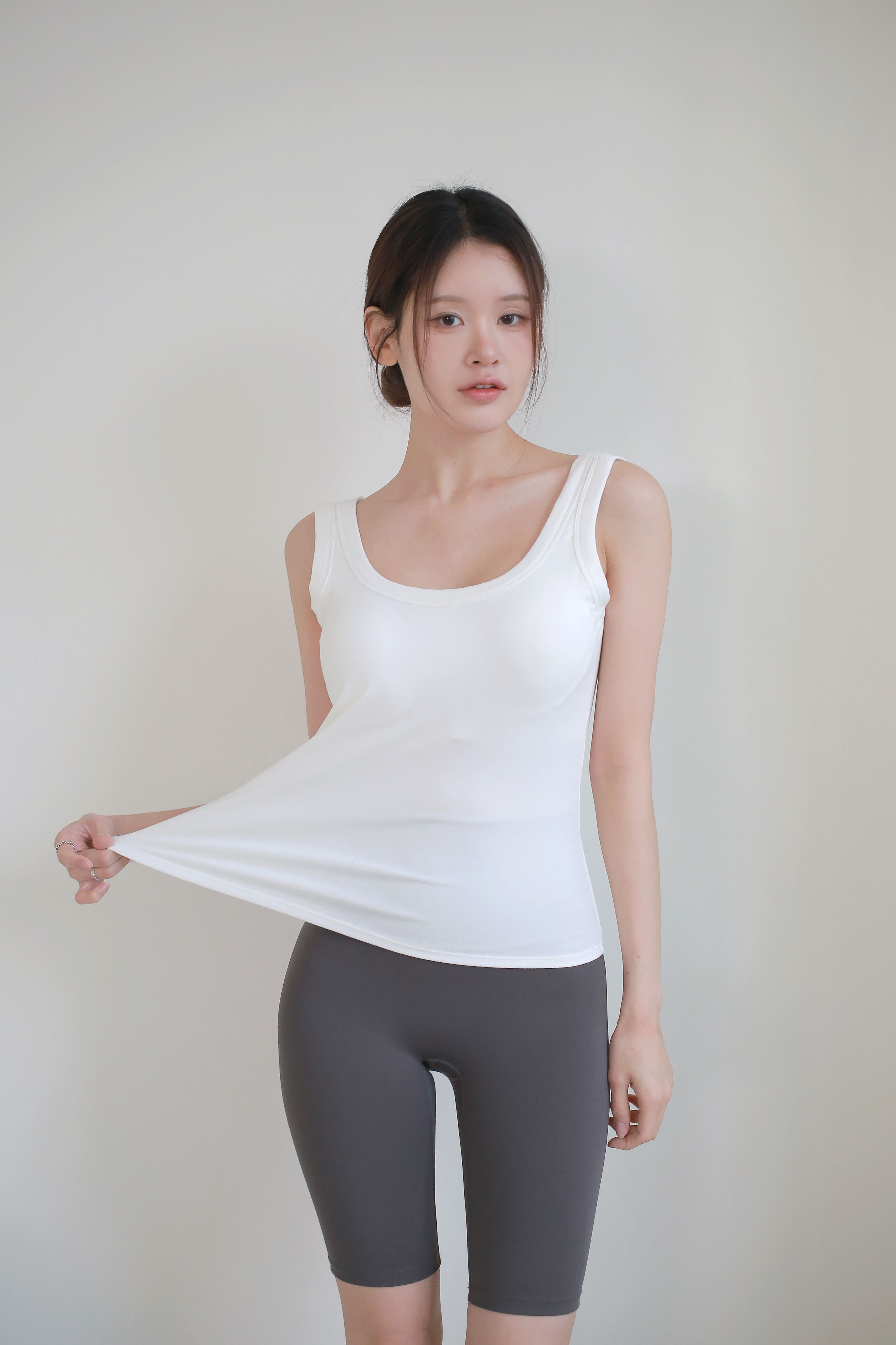 ストレッチラウンドネックベーシックスリムカップ付 | 詳細画像4