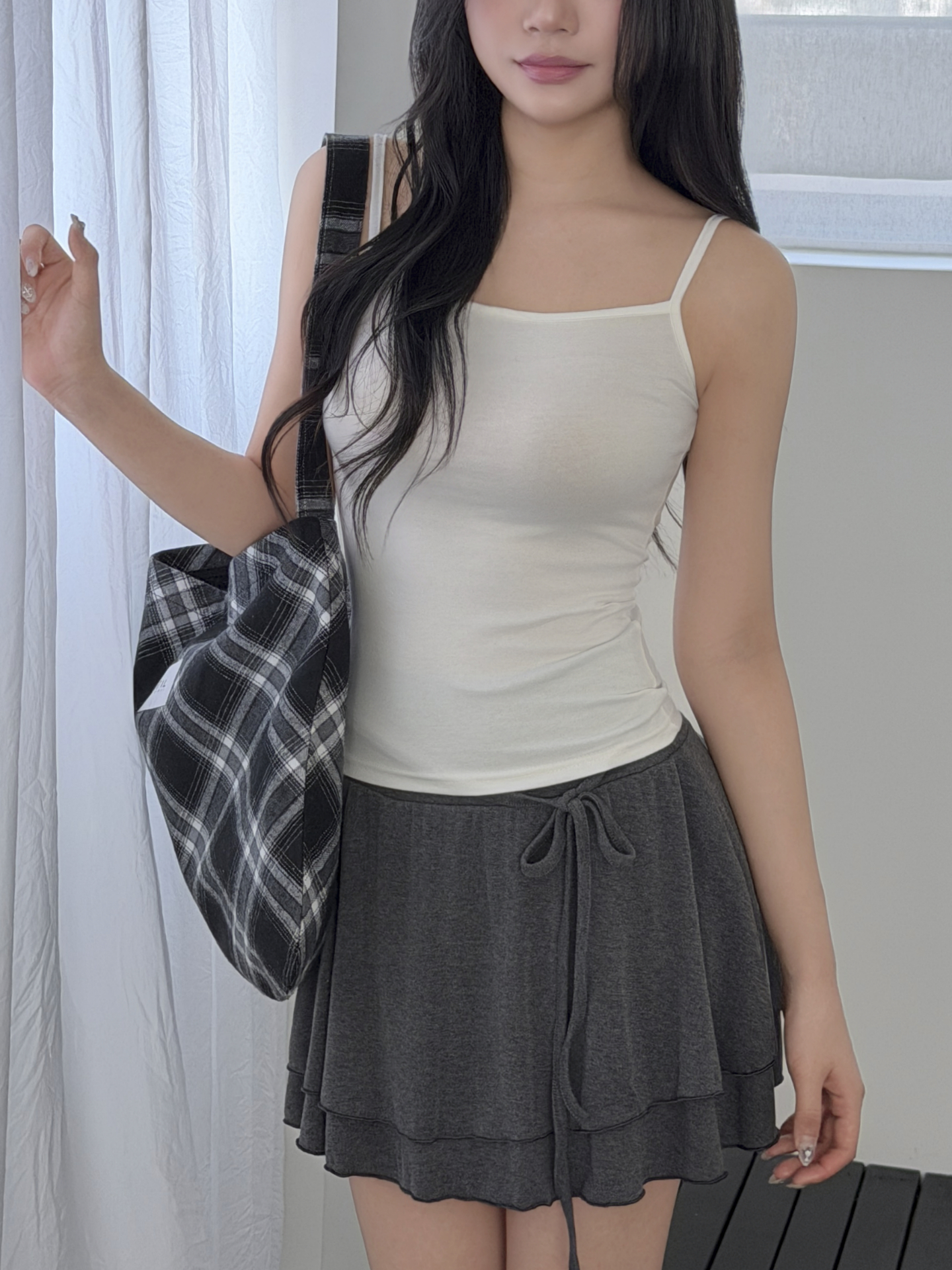 スリムワイドネック無地キャミソール | 詳細画像8