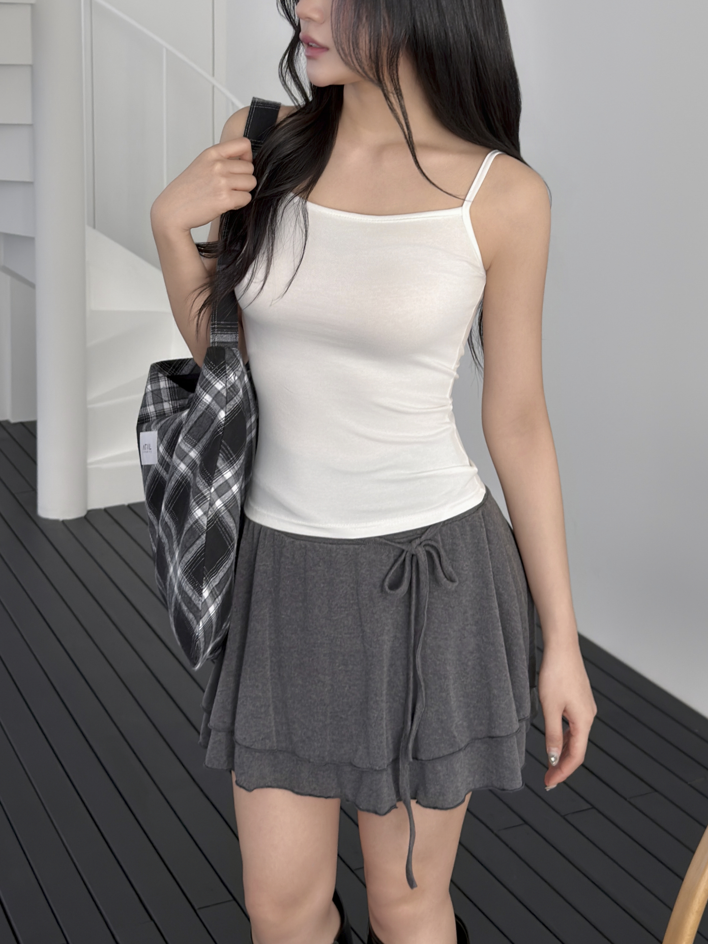 スリムワイドネック無地キャミソール | 詳細画像9