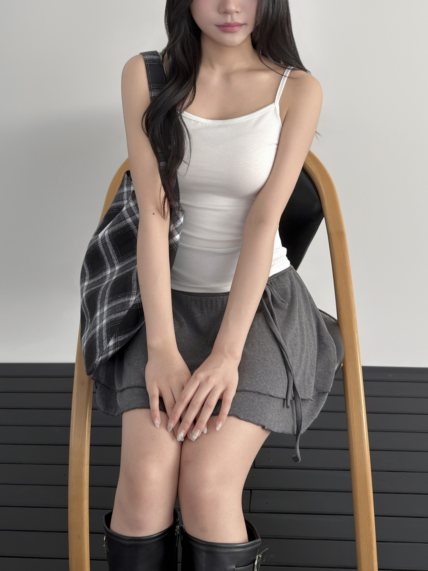 スリムワイドネック無地キャミソール | 詳細画像13