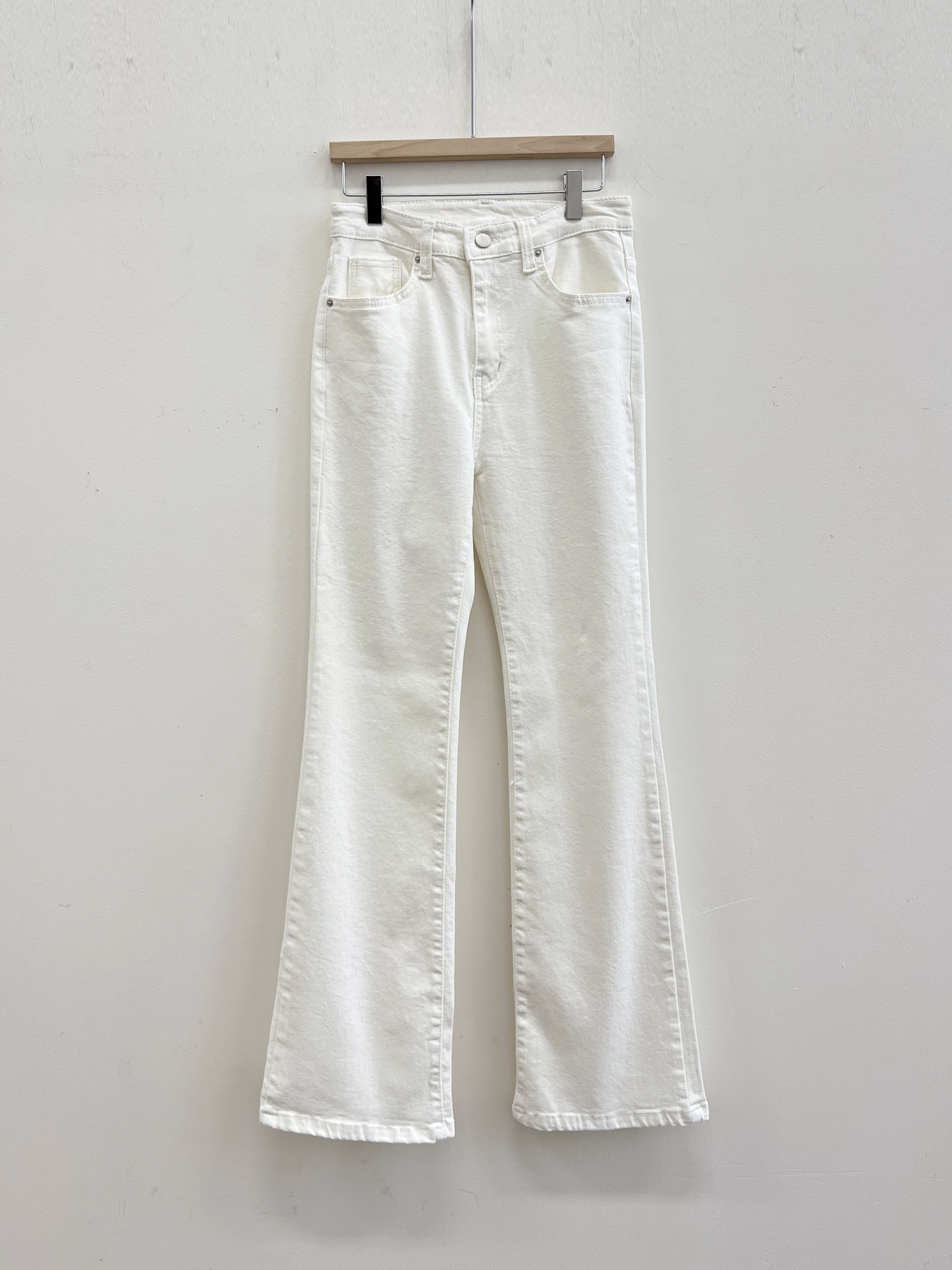 ジップアップバックルポケットスリムループバックポケットブーツカット無地パンツ | 詳細画像20