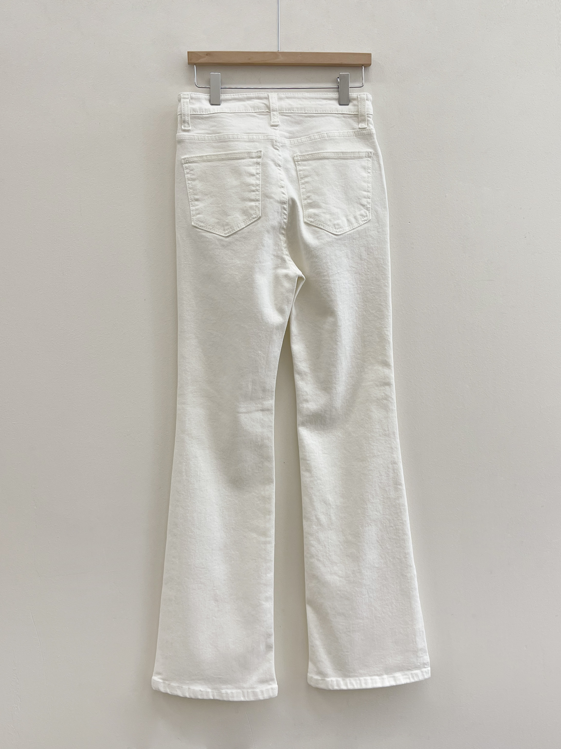 ジップアップバックルポケットスリムループバックポケットブーツカット無地パンツ | 詳細画像22