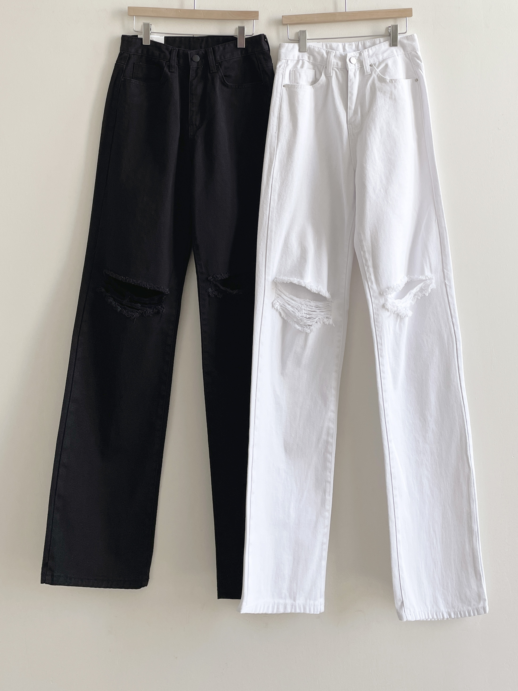 コットンジップアップスリットポケットワイドループ無地パンツ | 詳細画像12