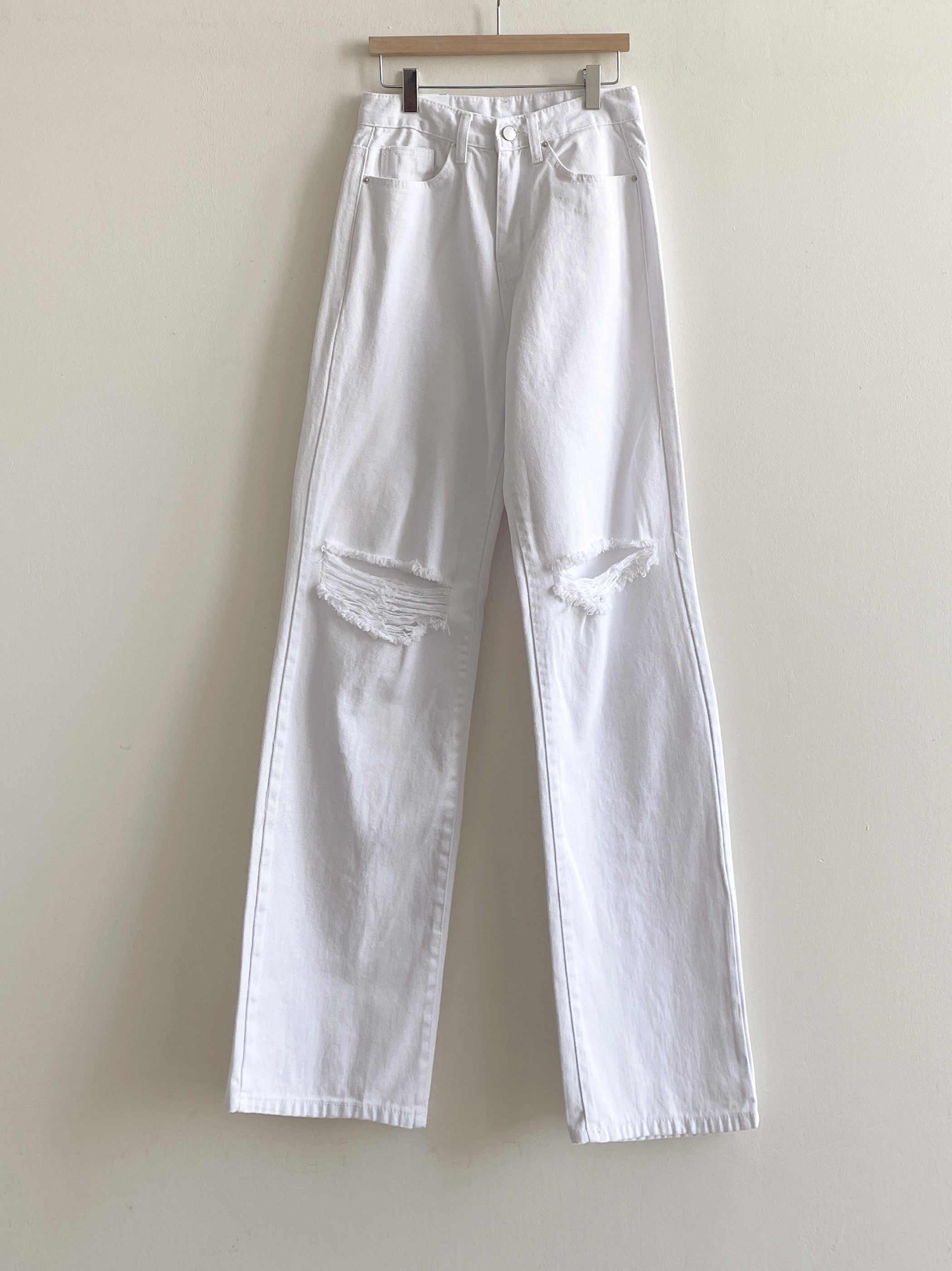 コットンジップアップスリットポケットワイドループ無地パンツ | 詳細画像13