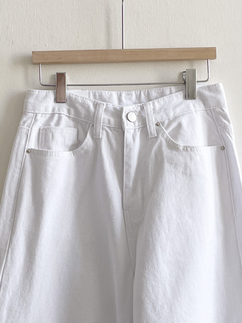 コットンジップアップスリットポケットワイドループ無地パンツ | 詳細画像14