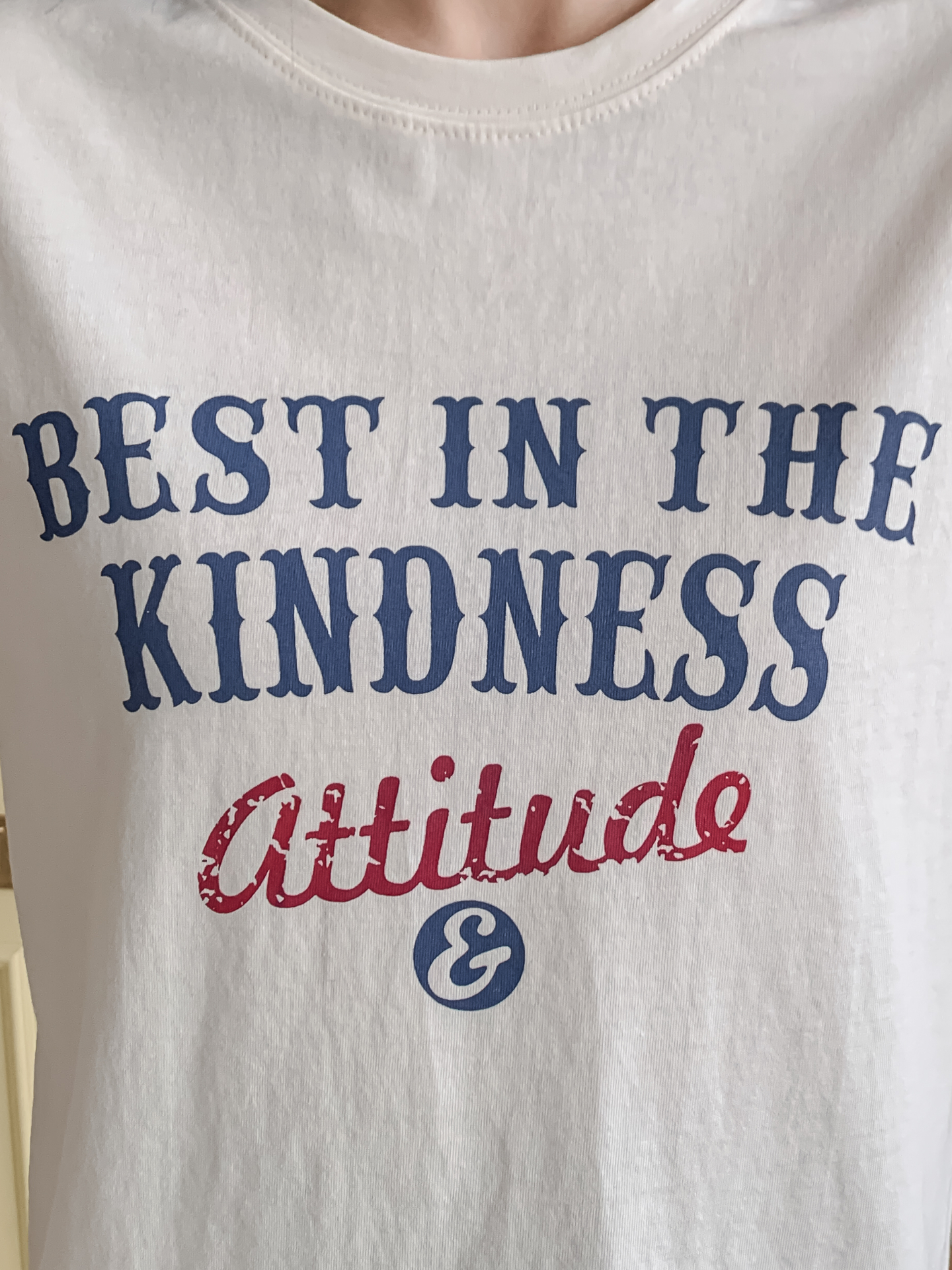 コットンラウンドネックベーシック半袖レタリングTシャツ | 詳細画像8