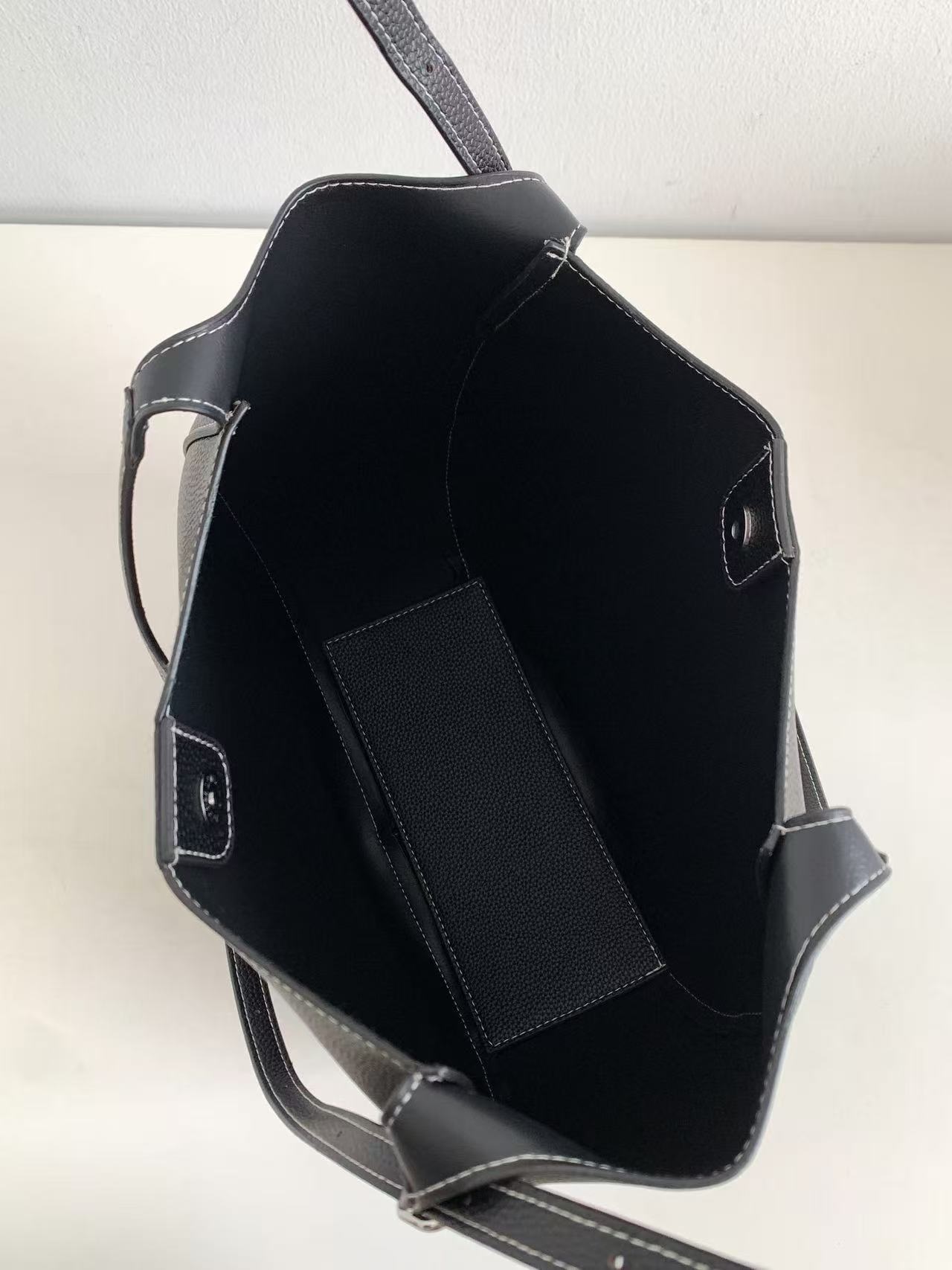 レザー調ビッグスナップボタン無地ショルダーバッグ | 詳細画像18