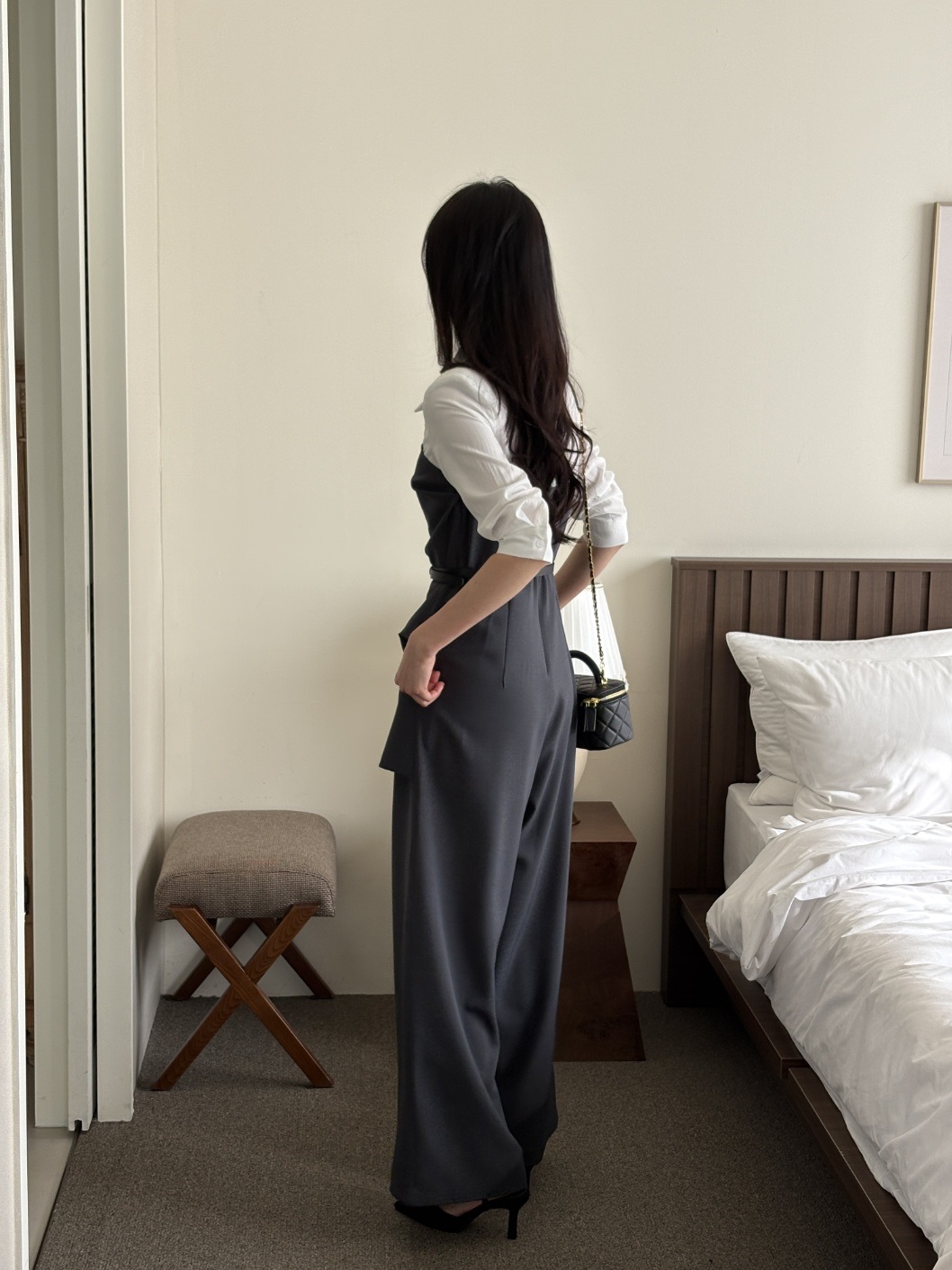 コンビドレープカラーアンバランス7分袖オールインワンベルト付 | 詳細画像8