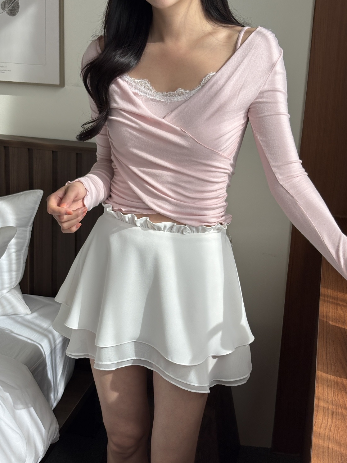 フリルフレアミニバックリボンスカート | 詳細画像6