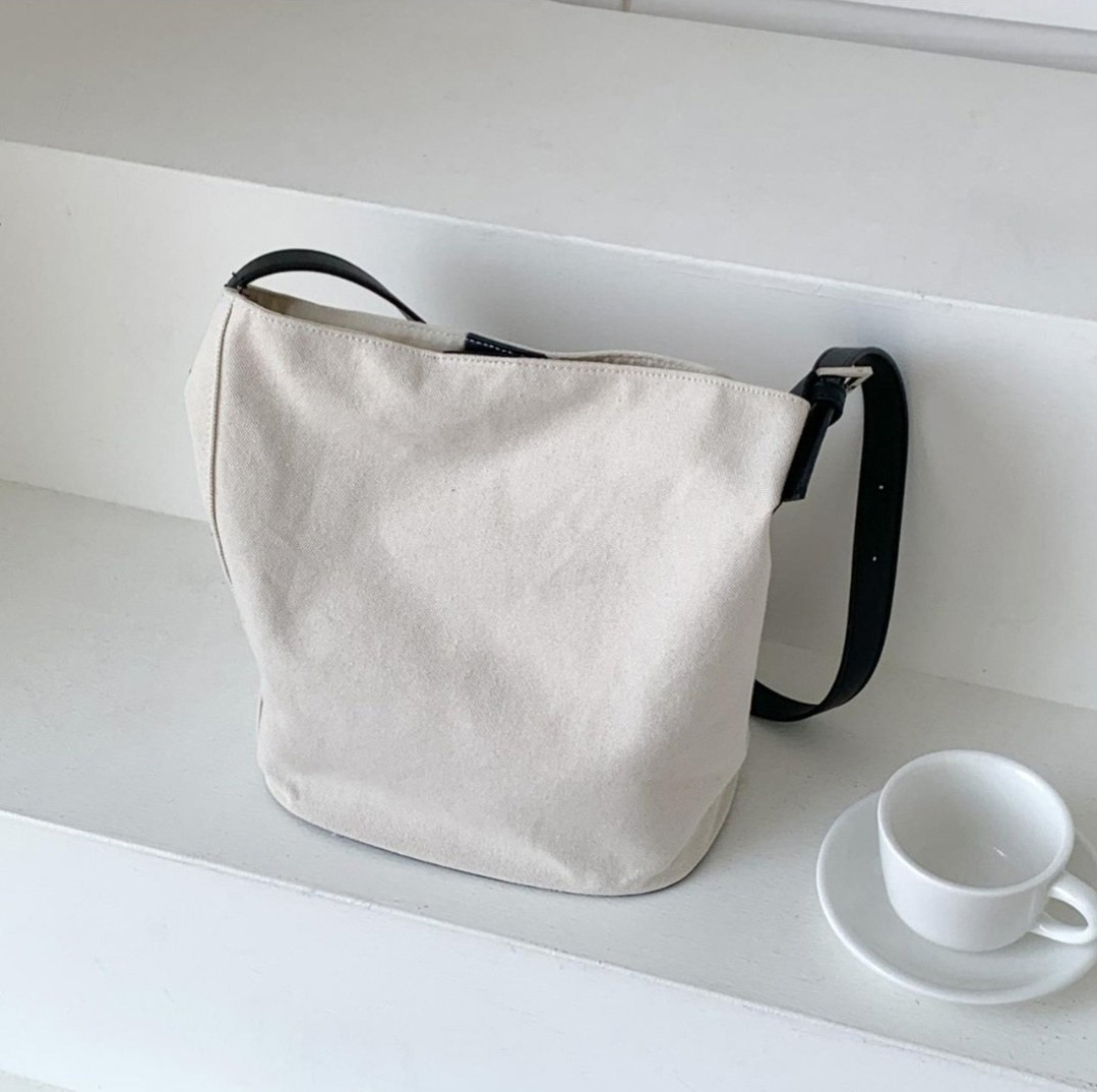 デニムビッグ無地ショルダーバッグ | 詳細画像4