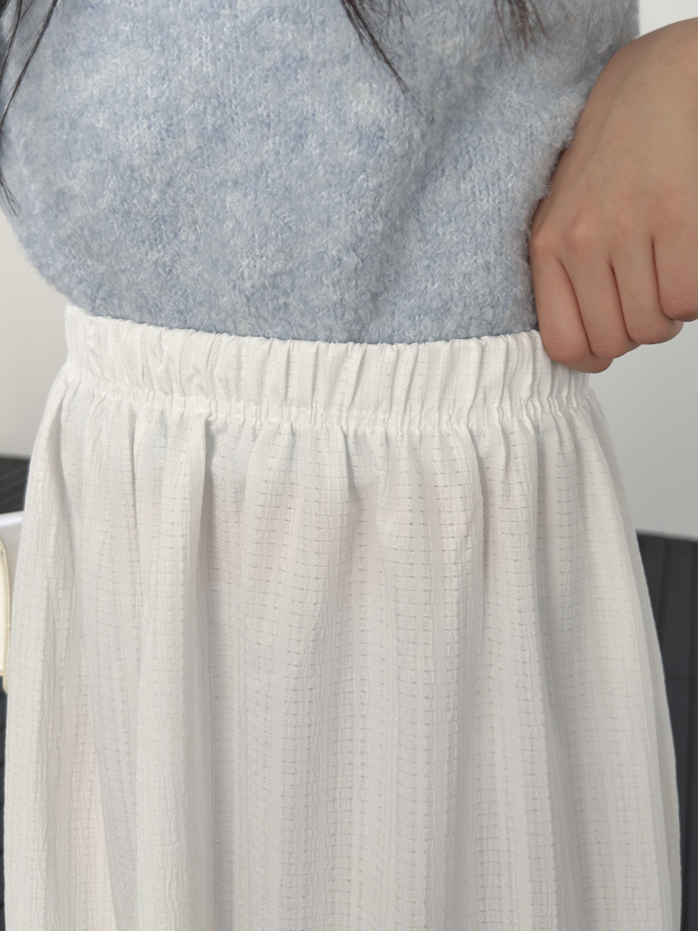 ティアードウエストゴムロングAラインスカート | 詳細画像11