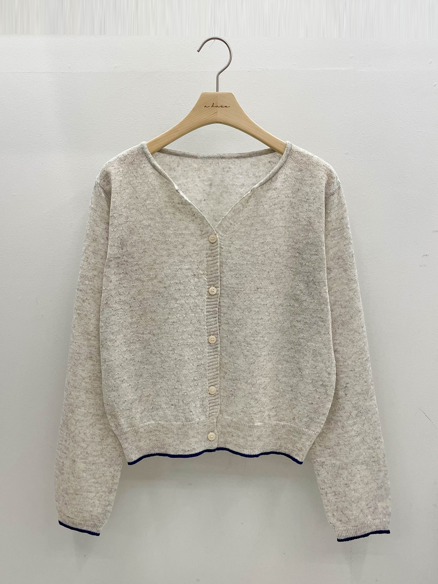 パンチングリネン混配色カーディガン | 詳細画像19