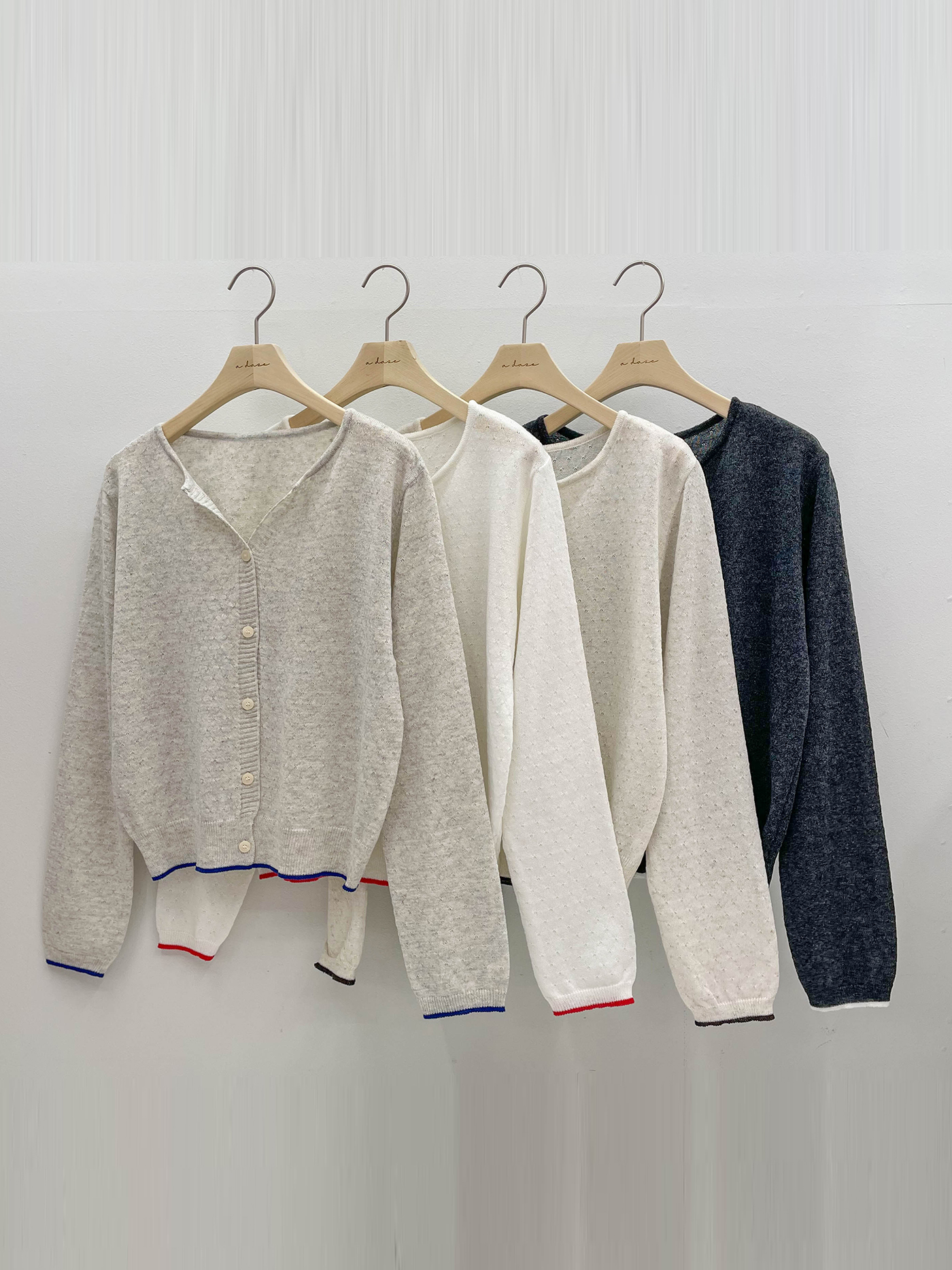 パンチングリネン混配色カーディガン | 詳細画像21