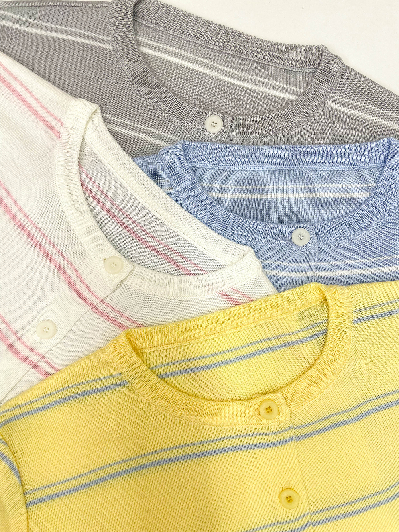 ラウンドネックボーダーカーディガン | 詳細画像4