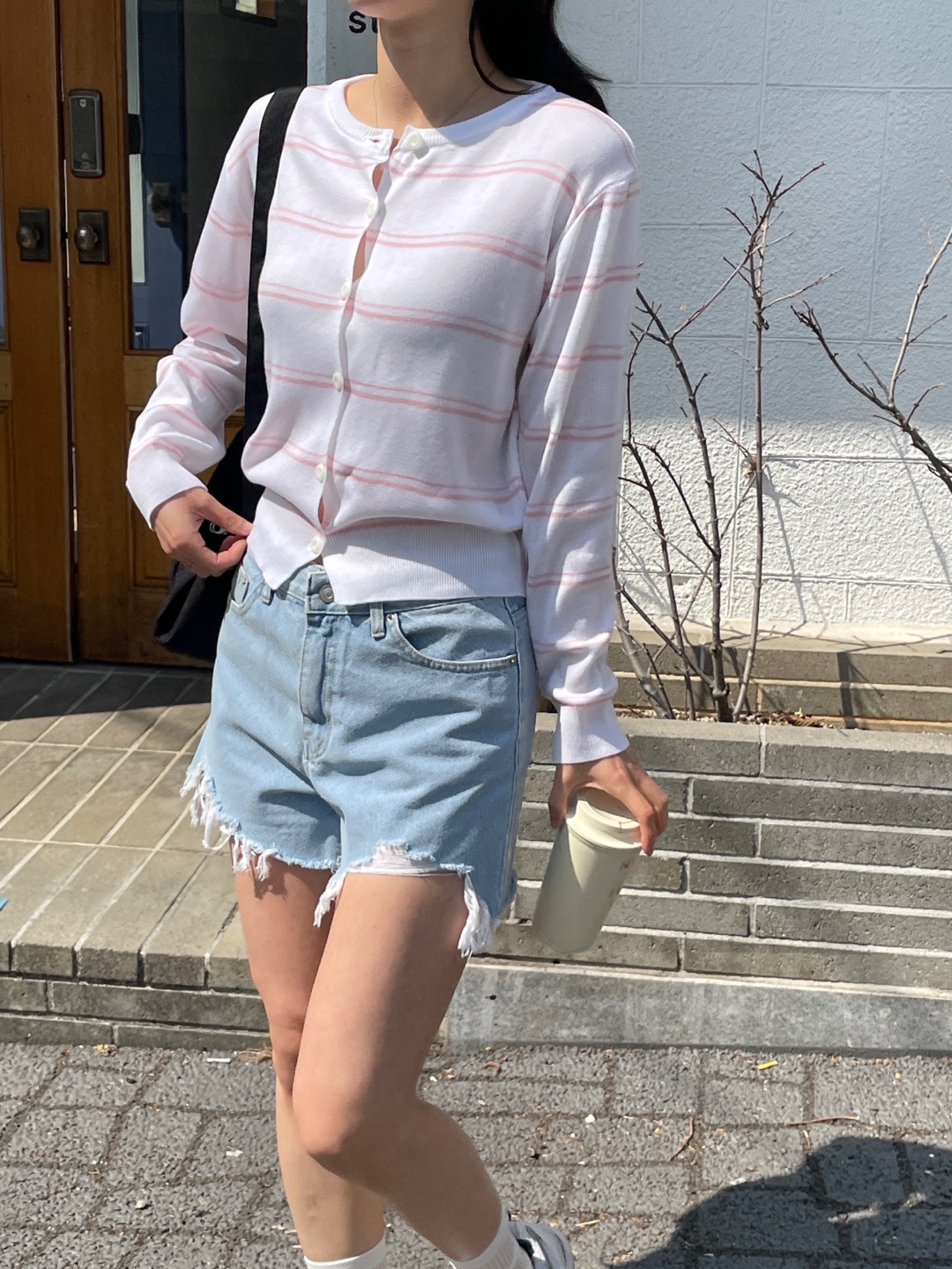 ラウンドネックボーダーカーディガン | 詳細画像10