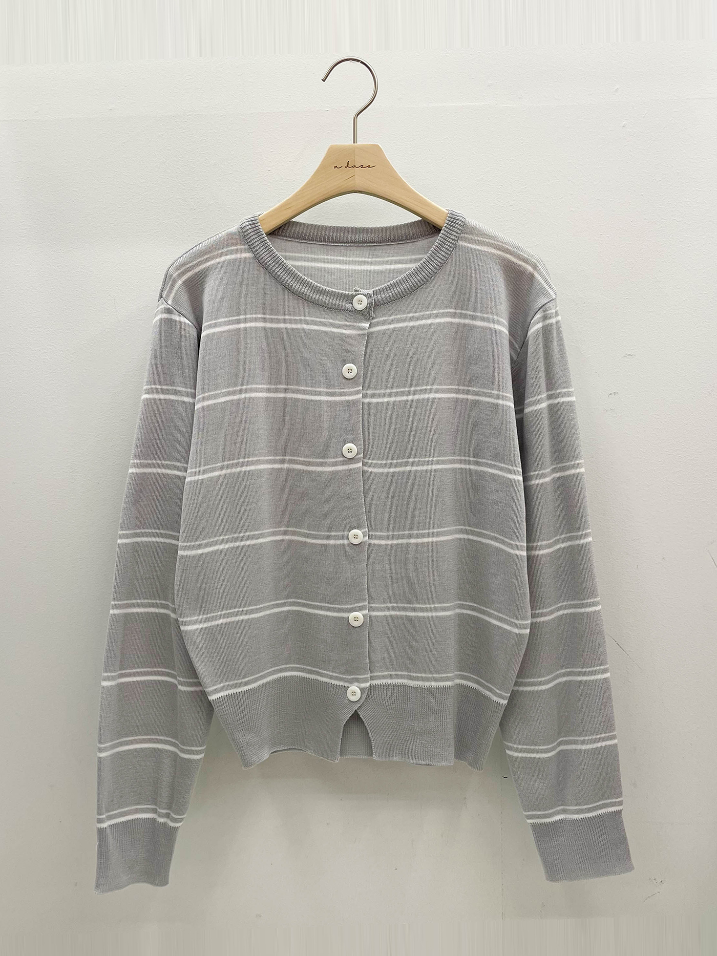 ラウンドネックボーダーカーディガン | 詳細画像17