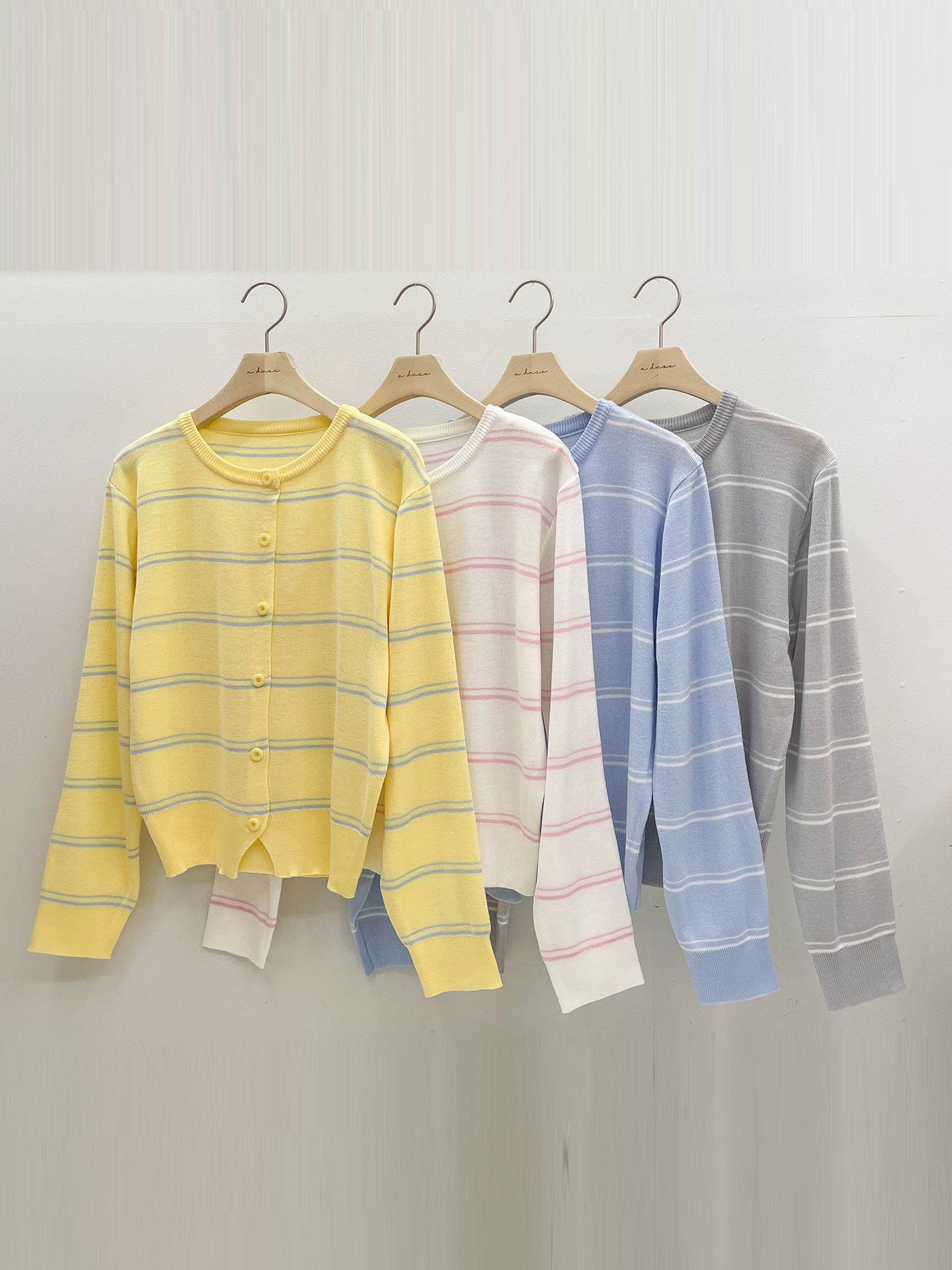 ラウンドネックボーダーカーディガン | 詳細画像18