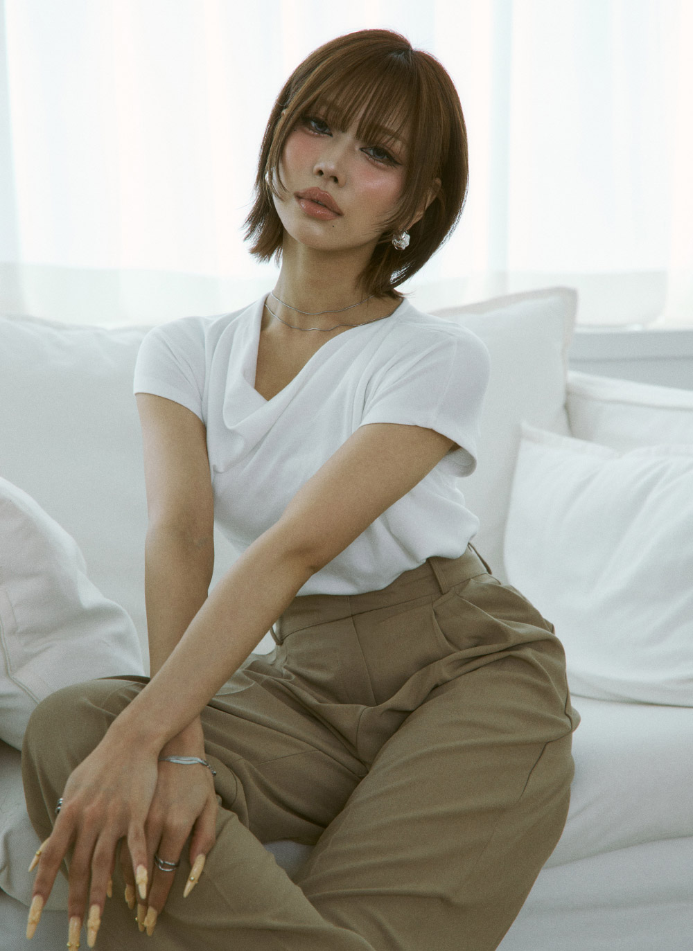 ドレープ半袖無地Tシャツ | DHOLIC | 詳細画像5