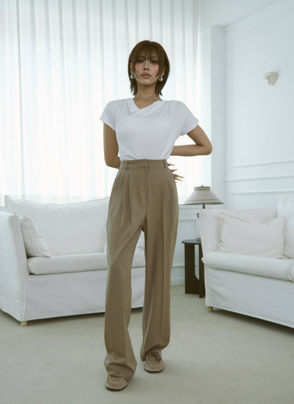 ドレープ半袖無地Tシャツ | DHOLIC | 詳細画像7