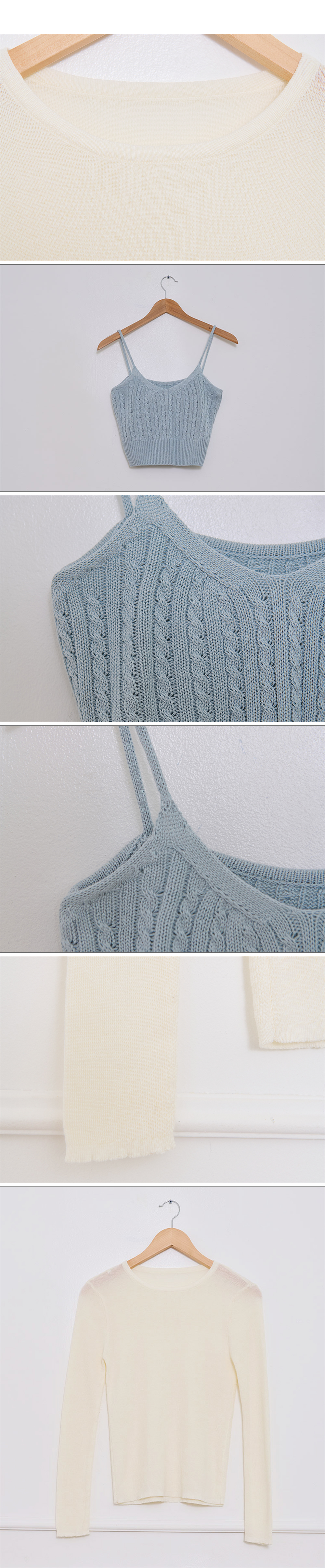 ケーブルTシャツビスチェアンサンブル | DHOLIC | 詳細画像19