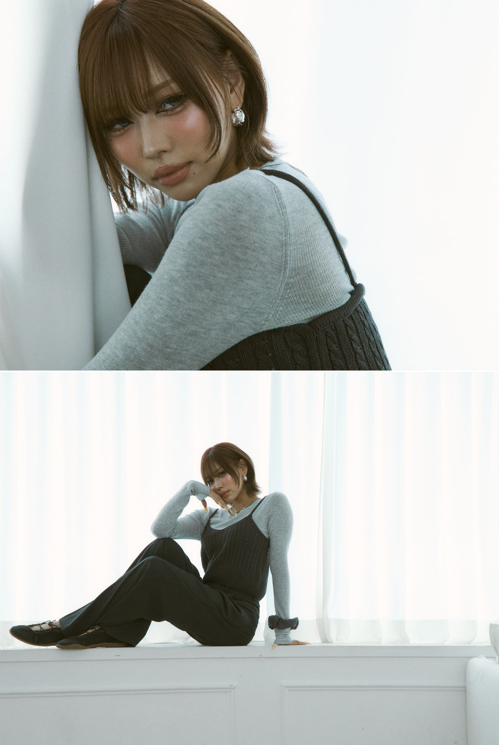 ケーブルTシャツビスチェアンサンブル | DHOLIC | 詳細画像4