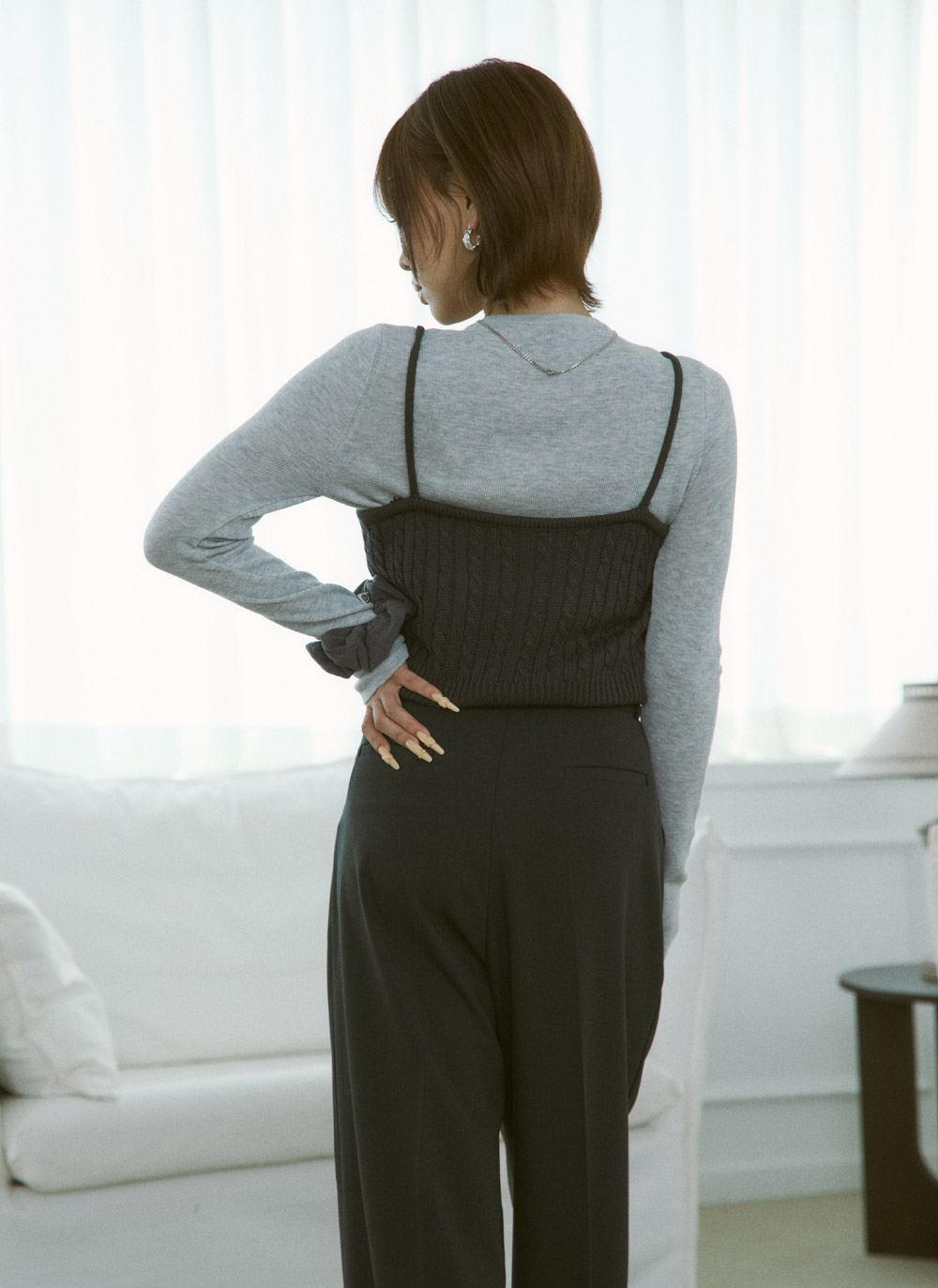 ケーブルTシャツビスチェアンサンブル | DHOLIC | 詳細画像12