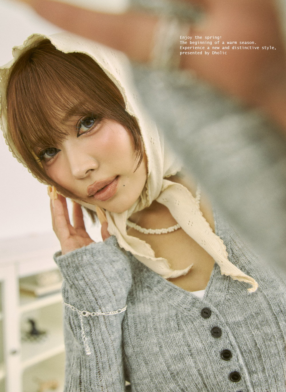 ボタンVネック長袖カーディガン | DHOLIC | 詳細画像6