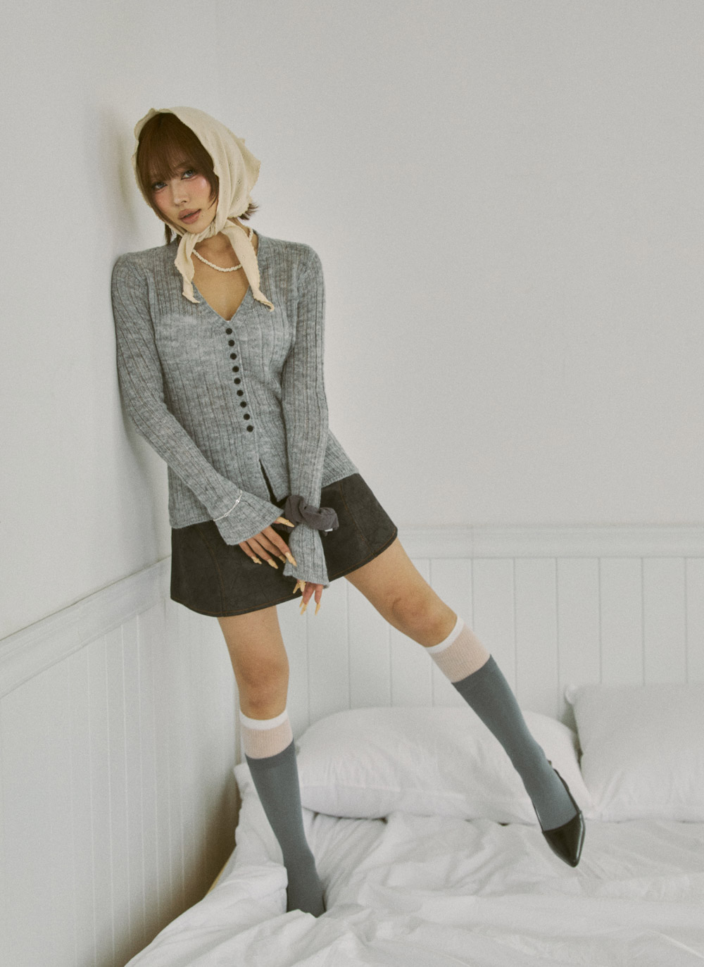 ボタンVネック長袖カーディガン | DHOLIC | 詳細画像11