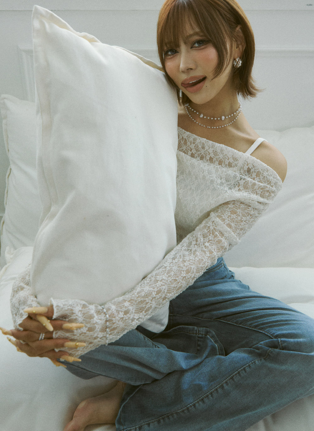 レースオフショルダーキャミソールアンサンブル | DHOLIC | 詳細画像3