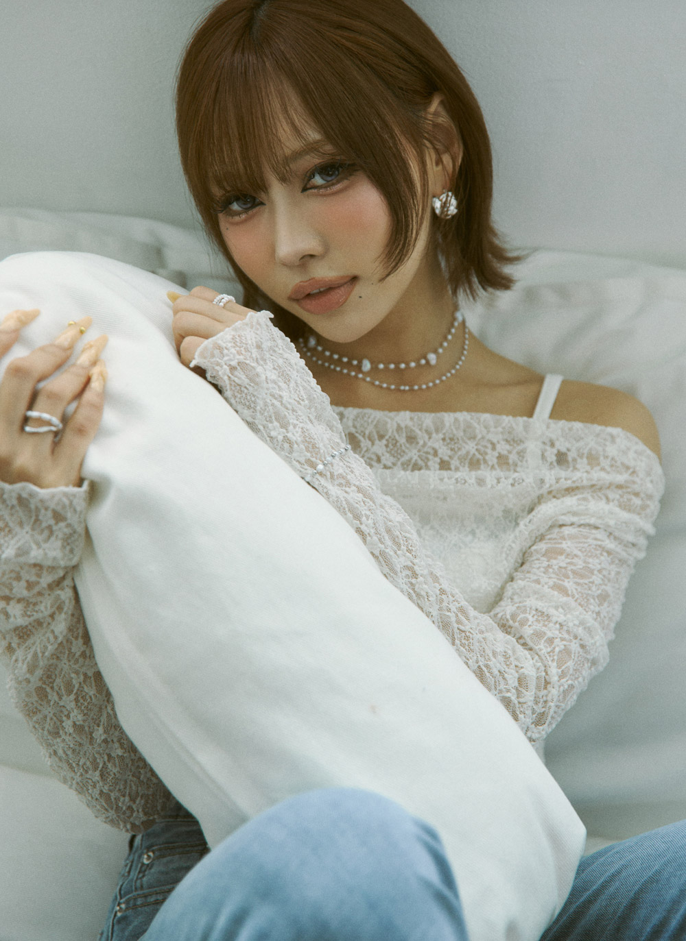 レースオフショルダーキャミソールアンサンブル | DHOLIC | 詳細画像5