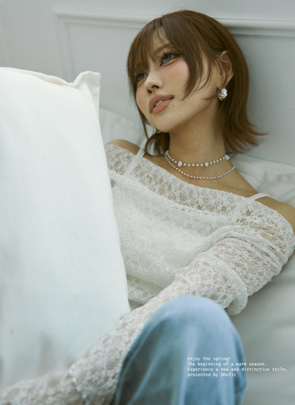 レースオフショルダーキャミソールアンサンブル | DHOLIC | 詳細画像16