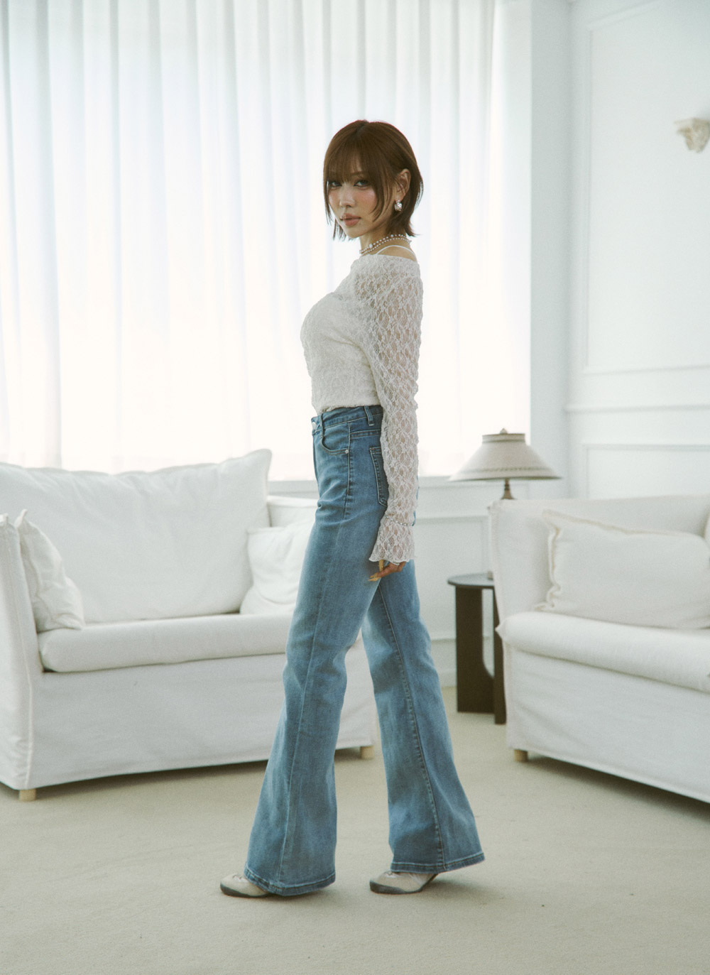 レースオフショルダーキャミソールアンサンブル | DHOLIC | 詳細画像17