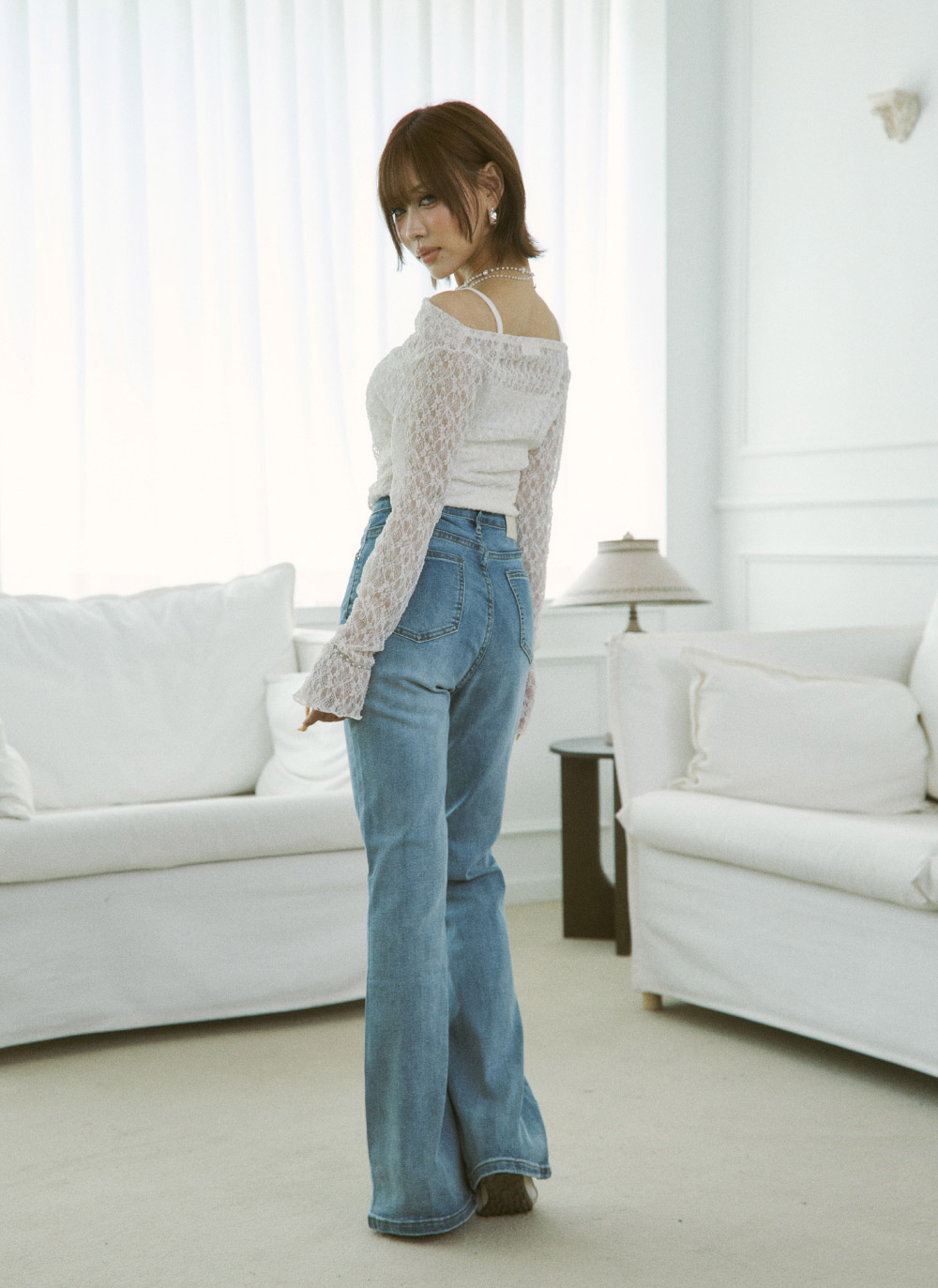 レースオフショルダーキャミソールアンサンブル | DHOLIC | 詳細画像18